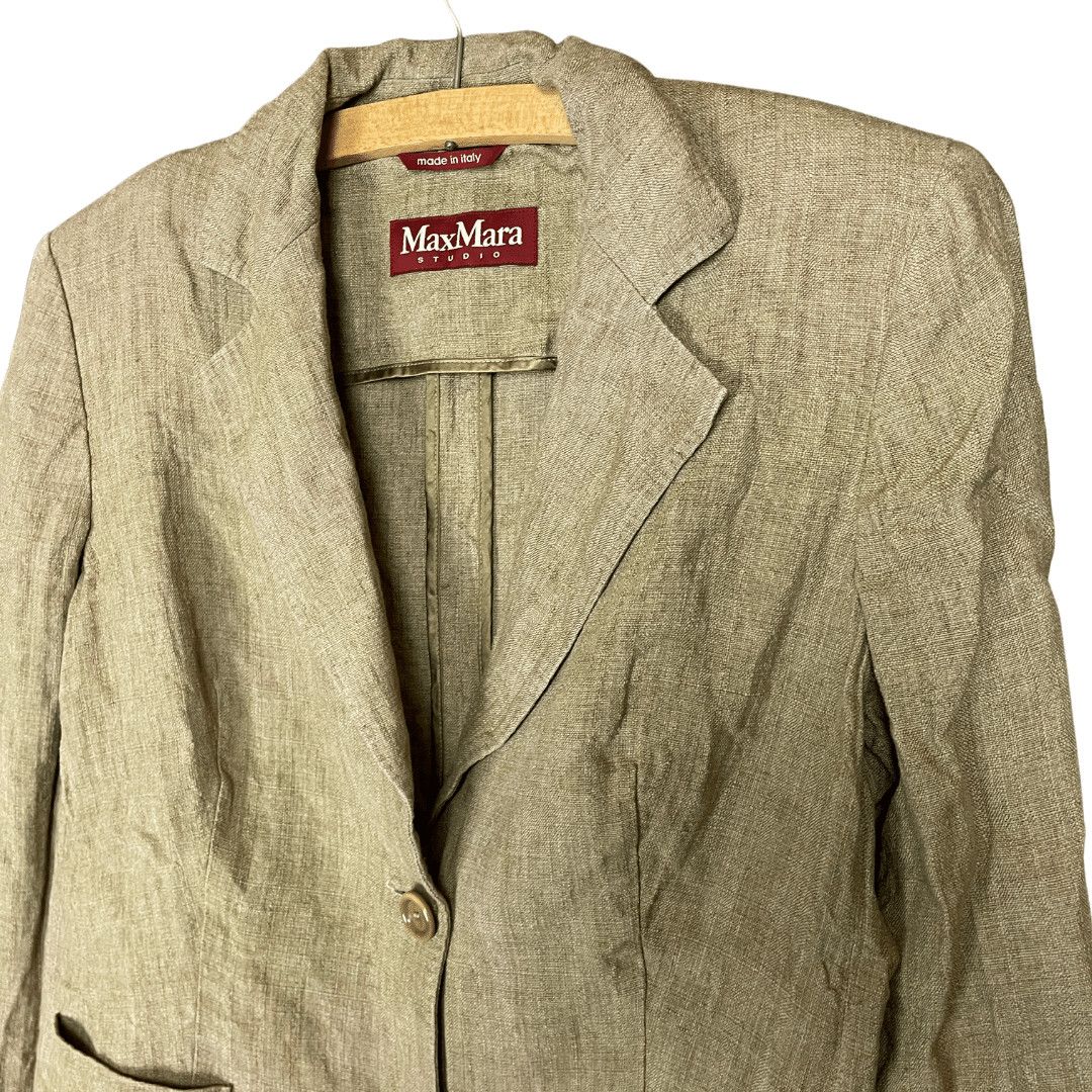 Max Mara Studio brown womens blazer vintage retro 90s y2k