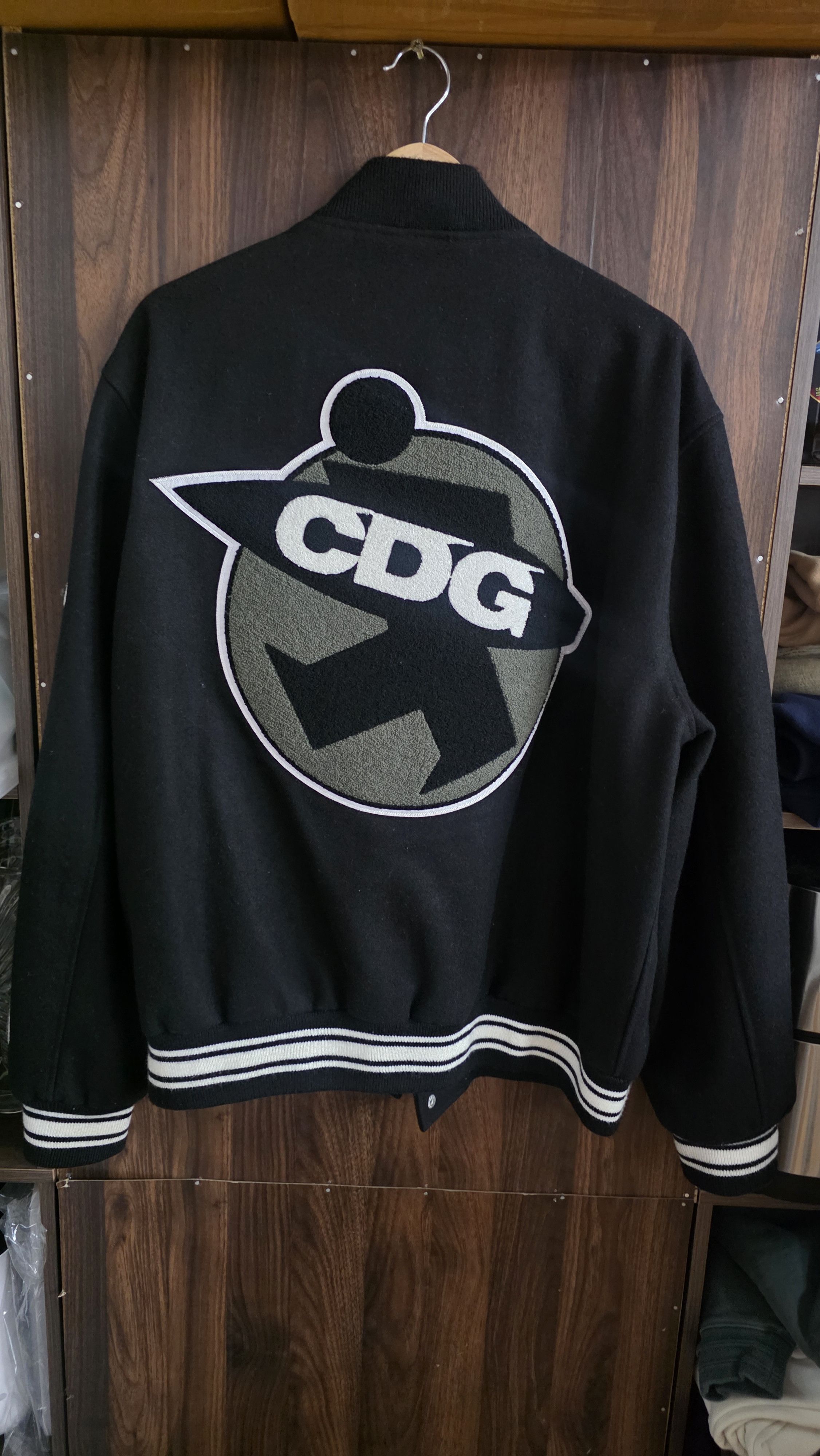 Comme des Garcons × Stussy Stussy x CDG Varsity Jacket Size US XL / EU 56 / 4 - 3 Thumbnail