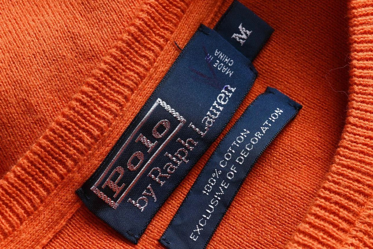 Polo Ralph Lauren Polo by Ralph Lauren Crewneck Orange Cotton Sweater Size US L / EU 52-54 / 3 - 4 Thumbnail