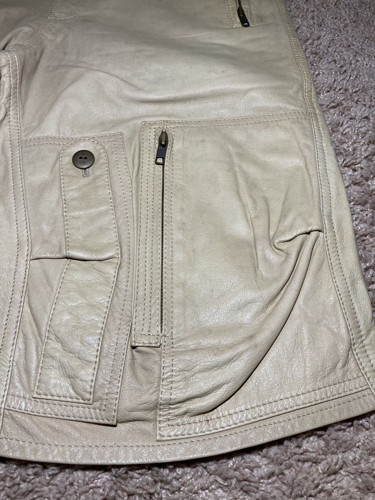 Beauty Beast AW98 Beauty:Beast Tan Leather Cargo Shorts 90s 1998 Size US 32 / EU 48 - 5 Thumbnail