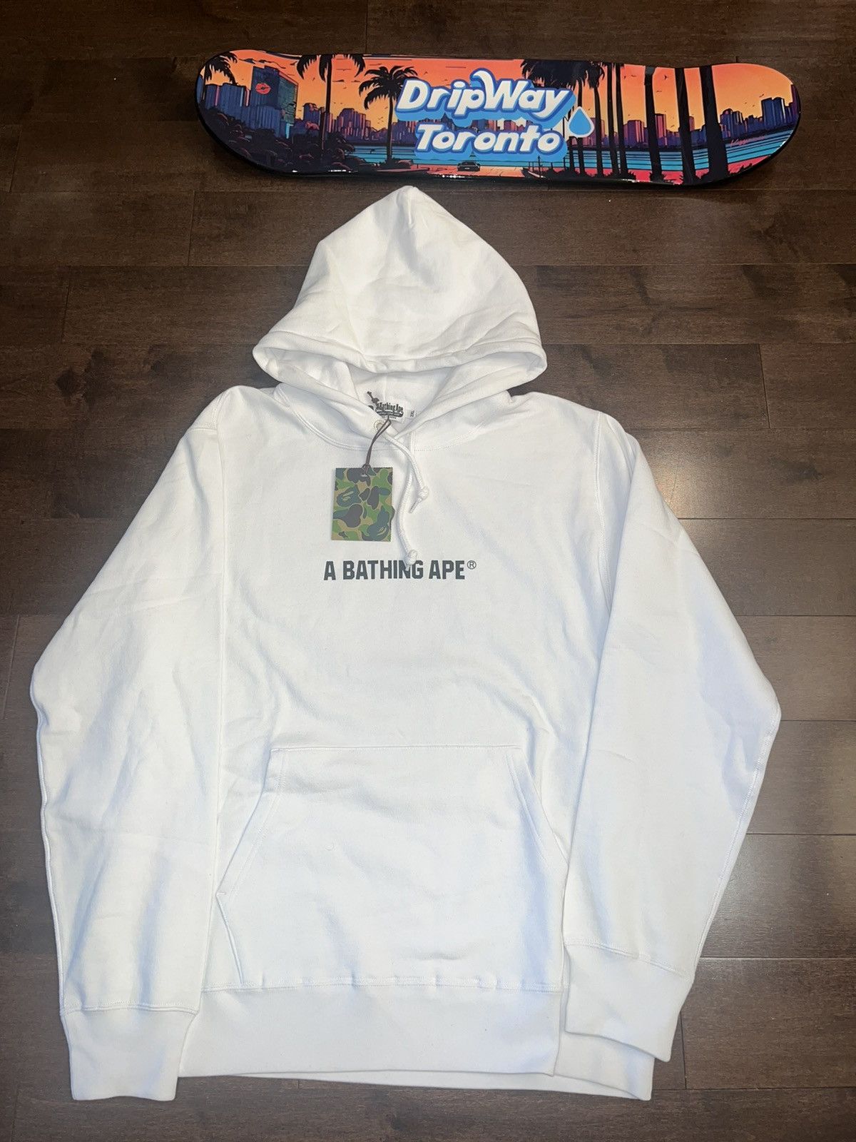 Bape Bape Pullover White Hoodie 2XL Grailed