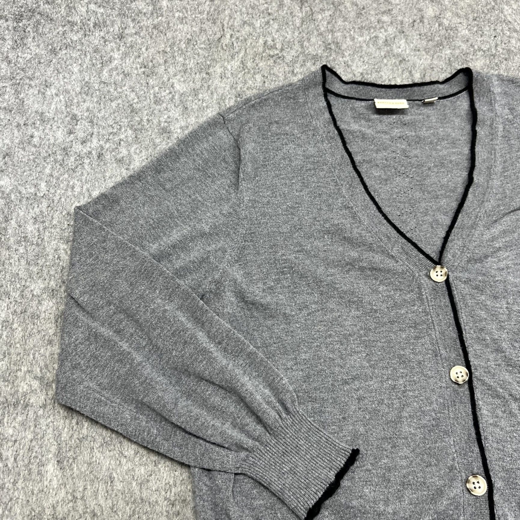 Scotch & Soda Scotch & Soda Cardigan Sweater Womens XL Gray V Neck Button Front Soft Knit Size XL / US 12-14 / IT 48-50 - 6 Thumbnail