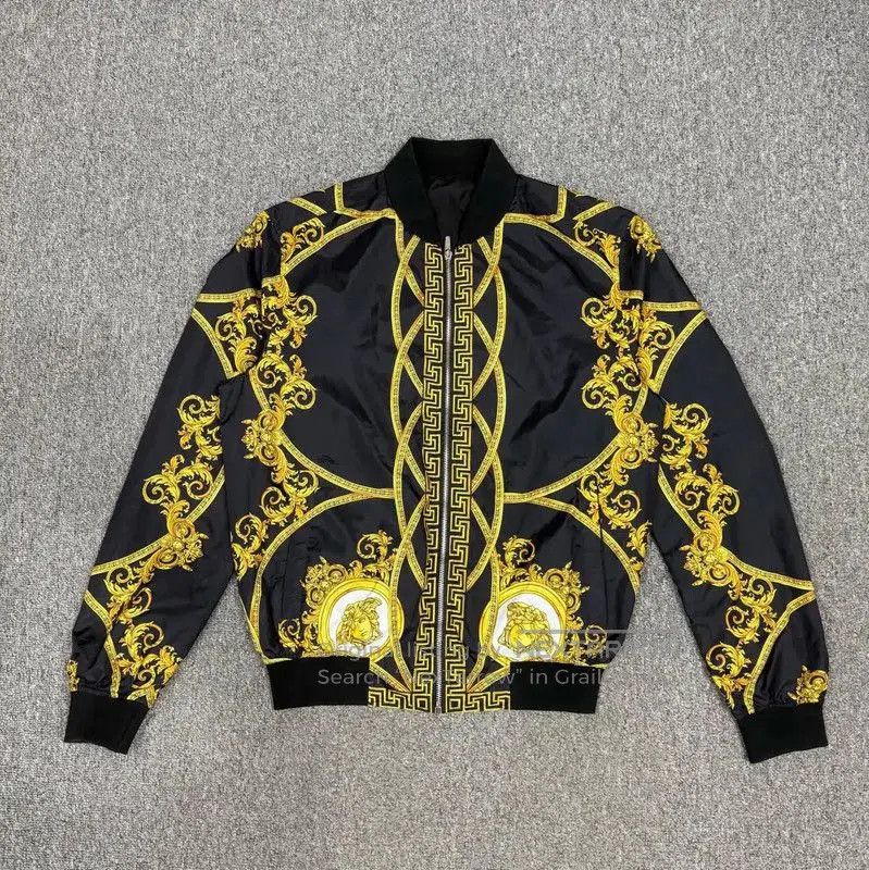 Versace Versace Black Polyester Bomber Jacket for Men . Size US S / EU 44-46 / 1 - 1 Thumbnail