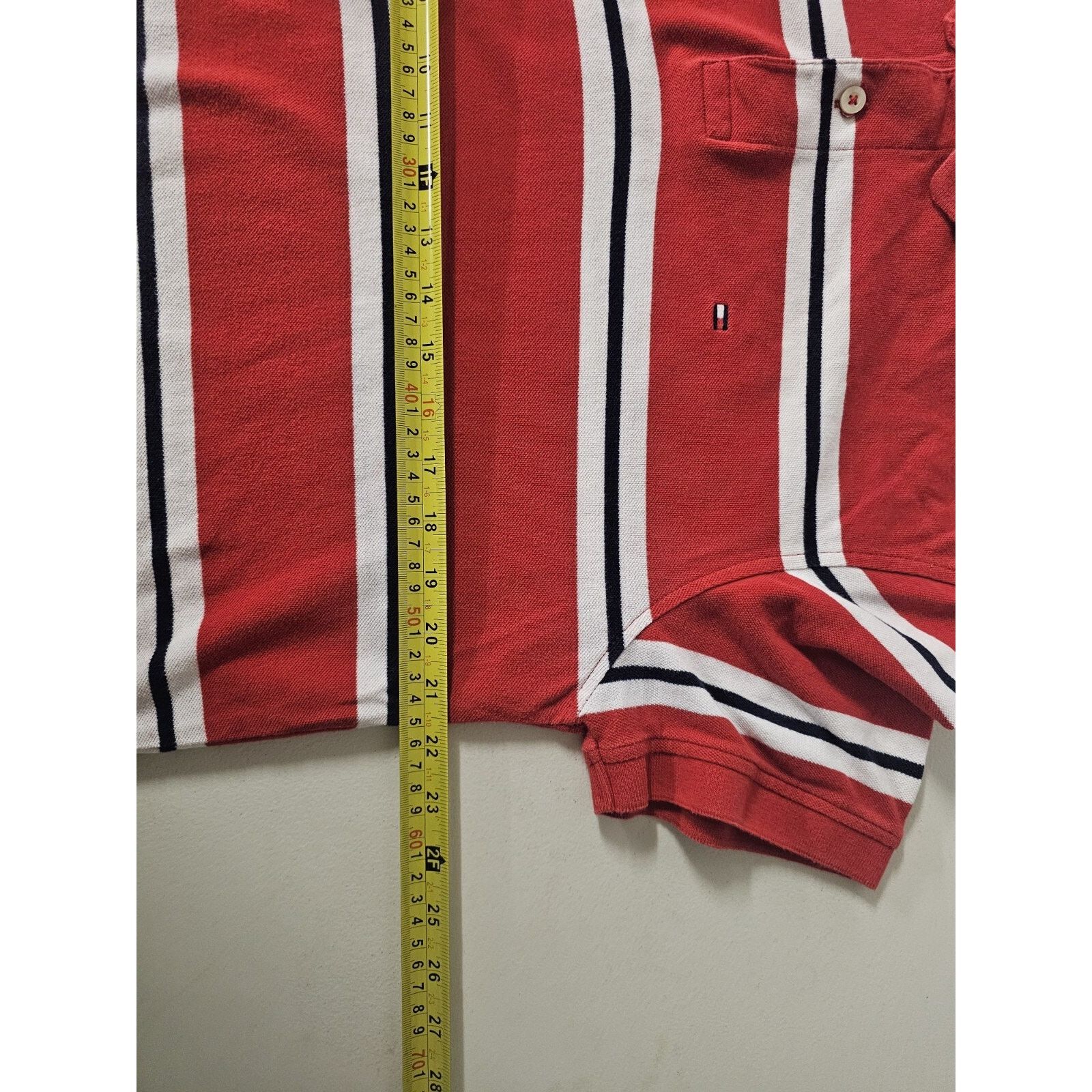 Tommy Hilfiger Tommy Hilfiger Vintage (Large) Striped Button Polo Size US L / EU 52-54 / 3 - 4 Thumbnail