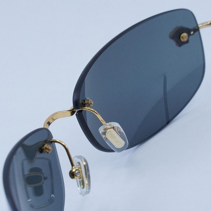 Versace Versace VE2279 100287 Rectangle Sunglasses - Gold Frame Size ONE SIZE - 8 Thumbnail