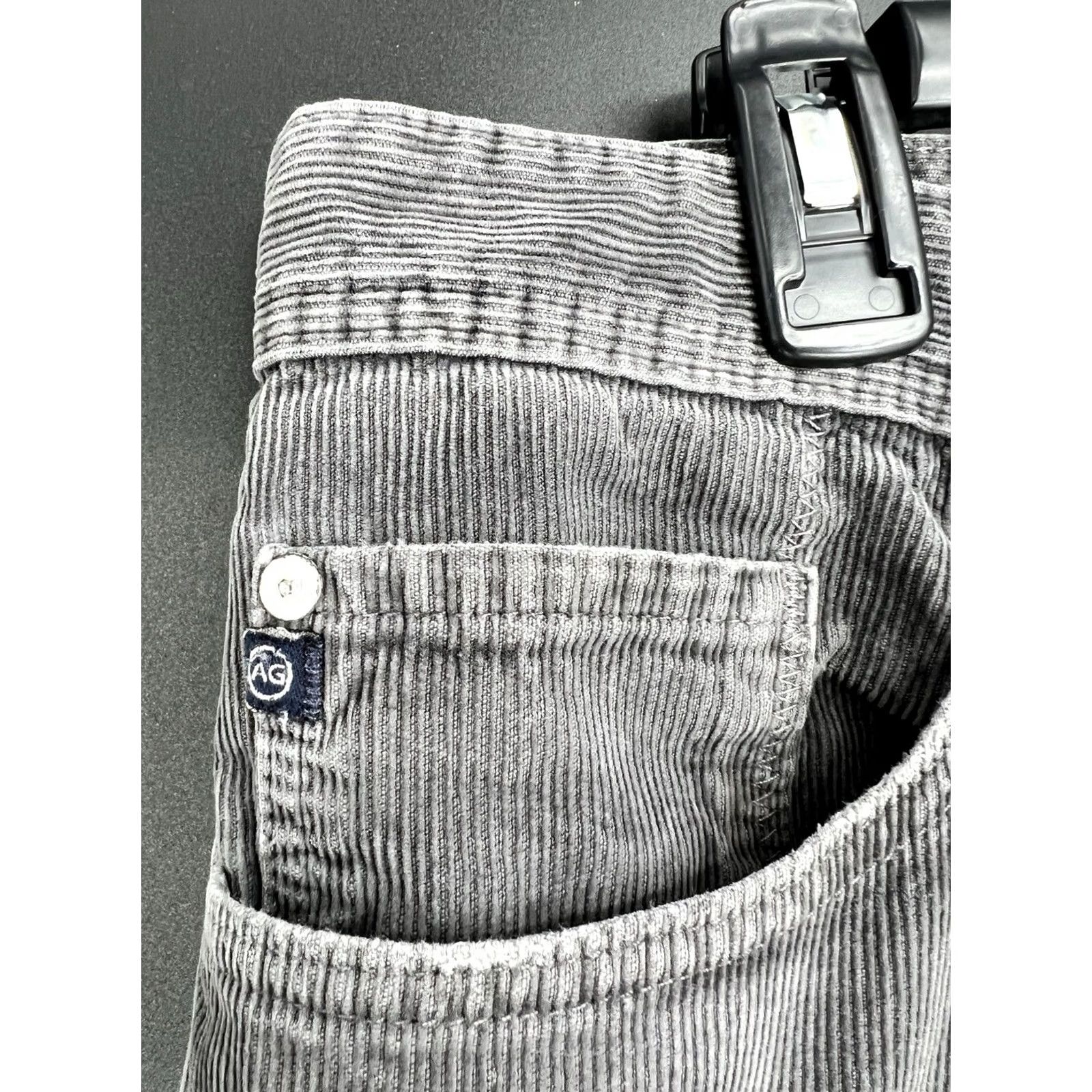 Vintage AG Adriano Goldschmied The Protege Corduroy Pants Men 34x33 Straight Leg Gray 5-Pocket USA Chino Size US 34 / EU 50 - 2 Thumbnail