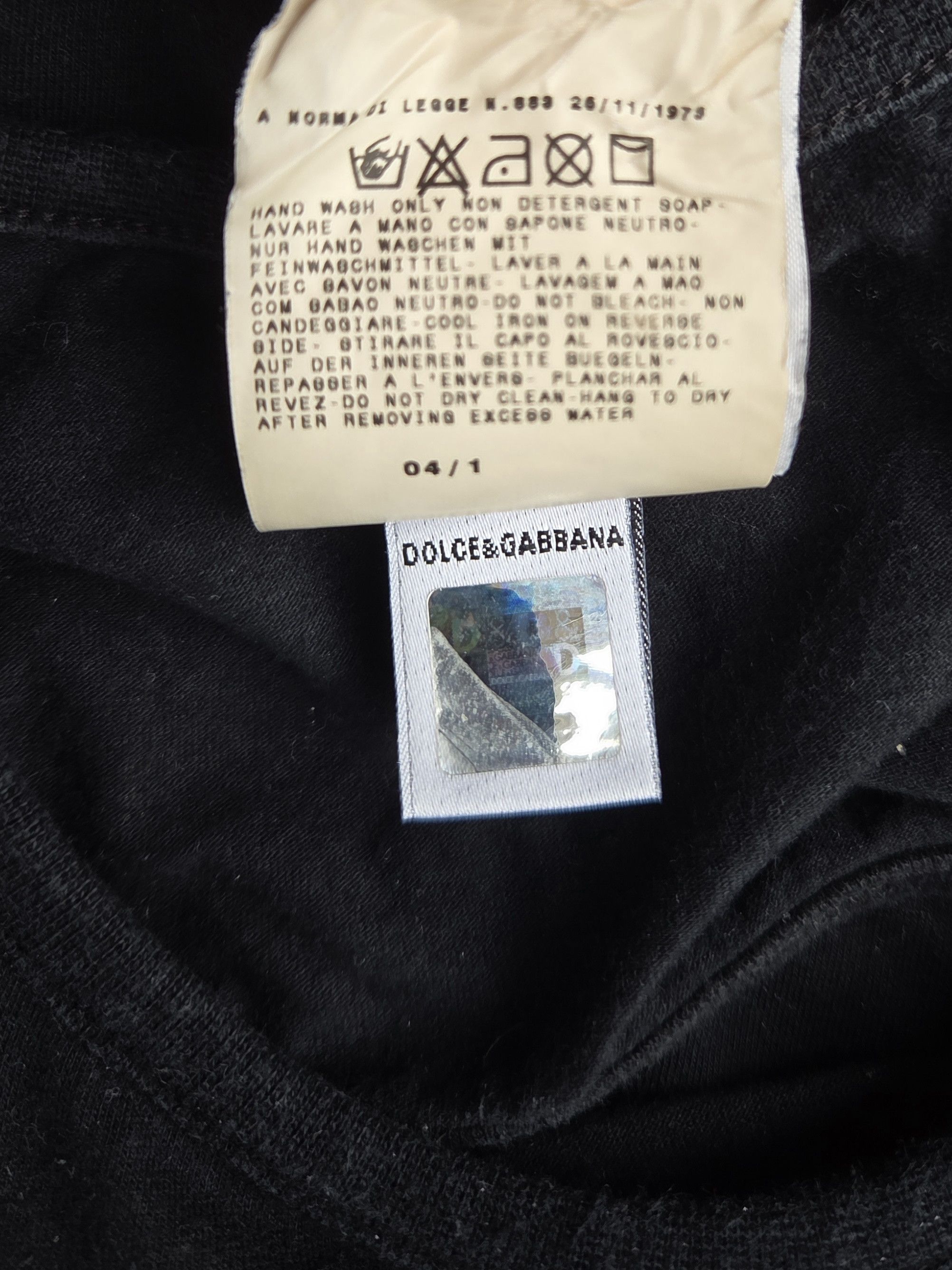 Dolce & Gabbana Dolce & Gabbana black "Too cool for school" top Size M / US 6-8 / IT 42-44 - 5 Thumbnail