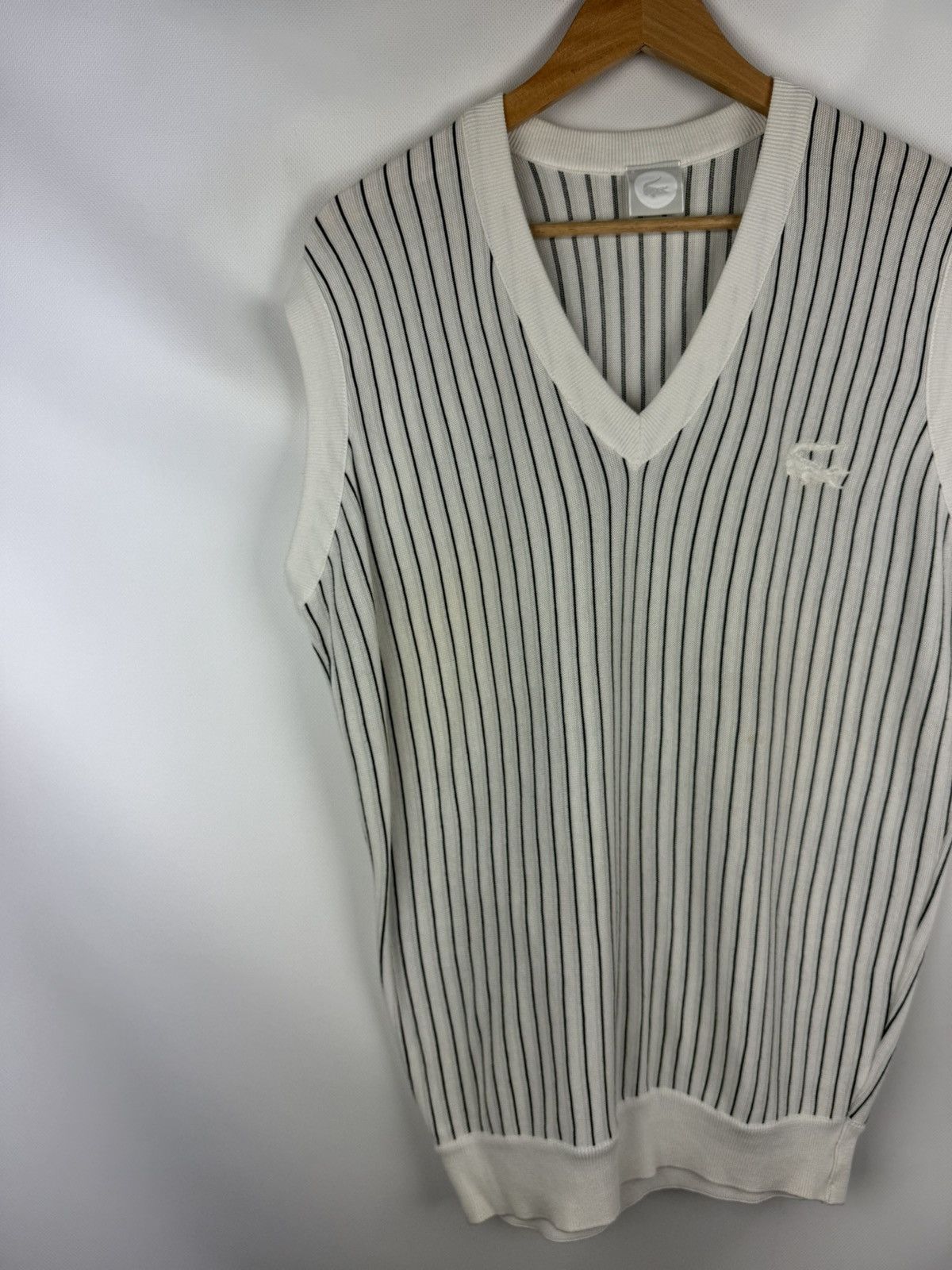 Lacoste Lacoste Limited Edition 75 Anniversary Striped Vest Sweater Size US L / EU 52-54 / 3 - 2 Thumbnail