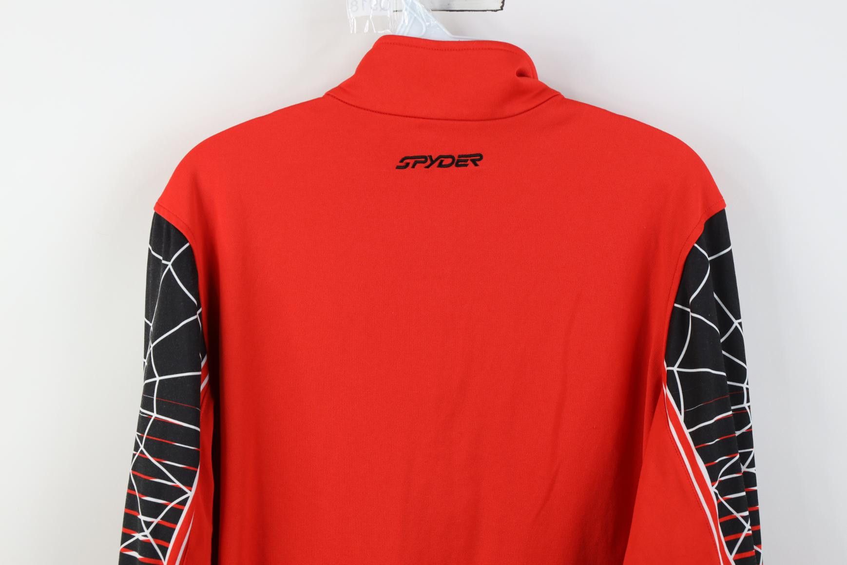 Spyder Spyder Spider Web Big Logo 1/4 Zip Pullover Jacket Top Red Size US S / EU 44-46 / 1 - 16 Thumbnail