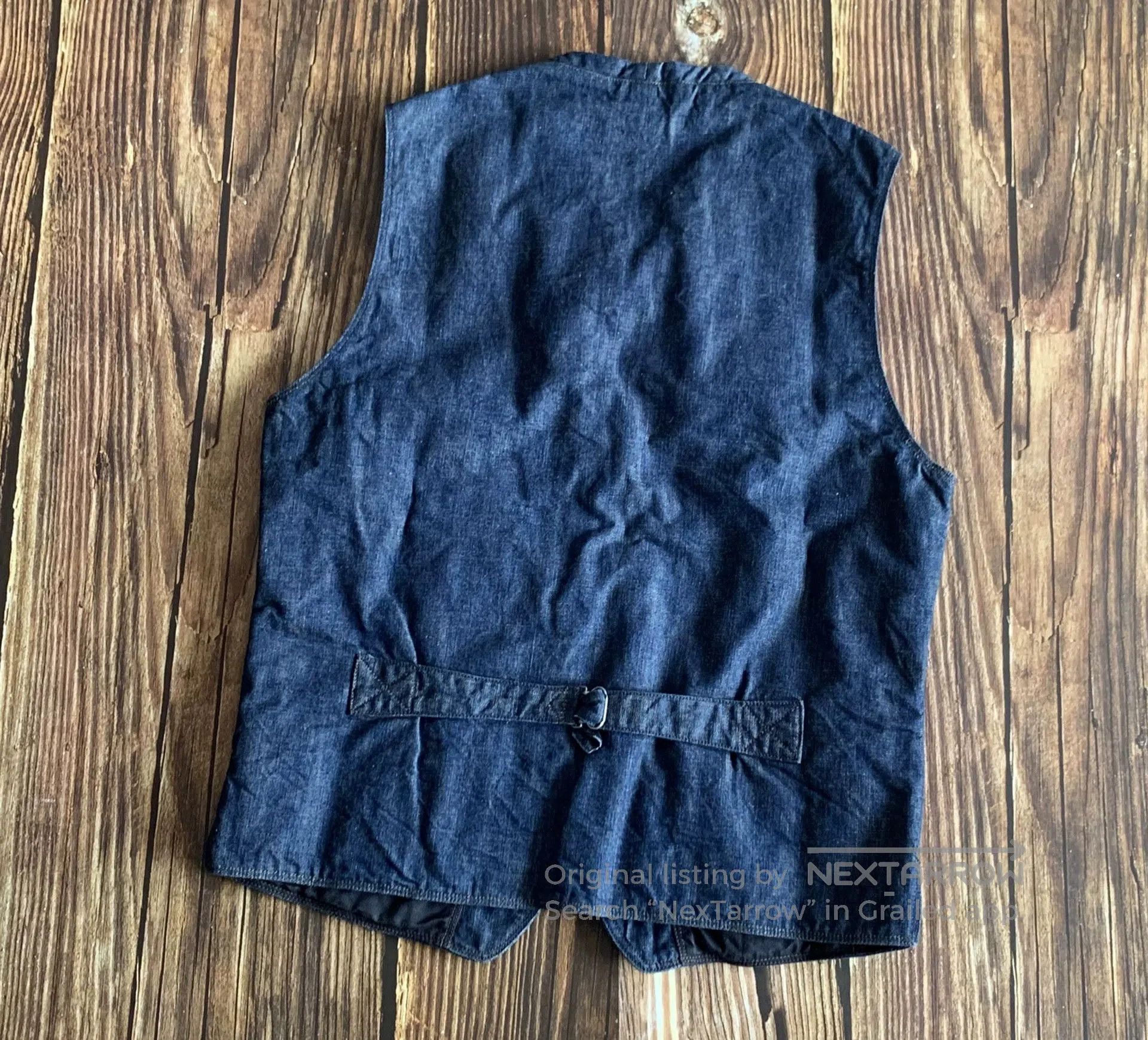 Freewheelers blue denim work vest for versatile styling. Size US M / EU 48-50 / 2 - 2 Thumbnail