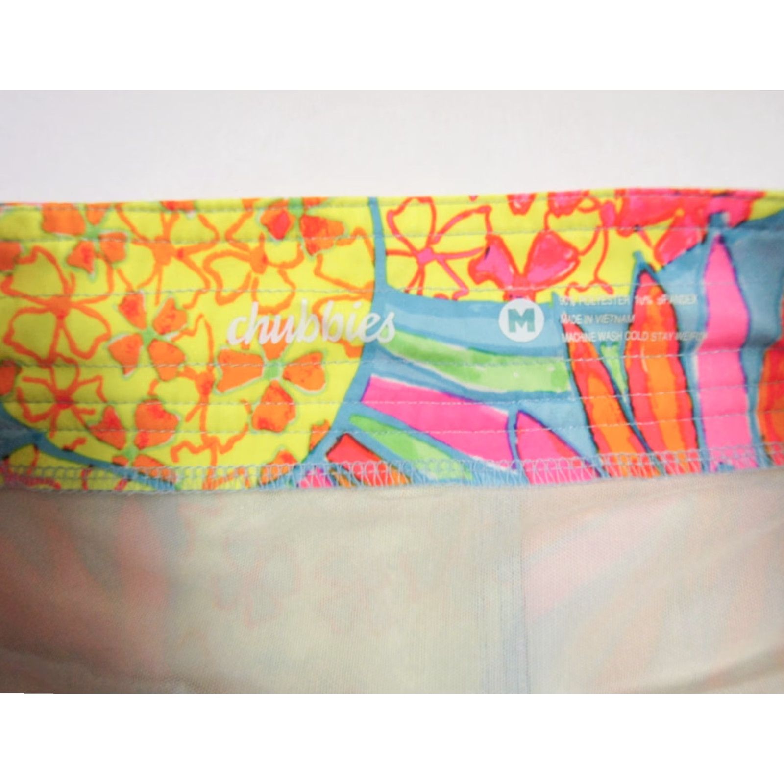 Chubbies Chubbies Men’s Swim Shorts Bottom M Pineapple Printed? Solid Multicolor Stretch Lined Beach Outdoor 90s? Lifeguard Surfing Mens Size US 31 - 3 Thumbnail