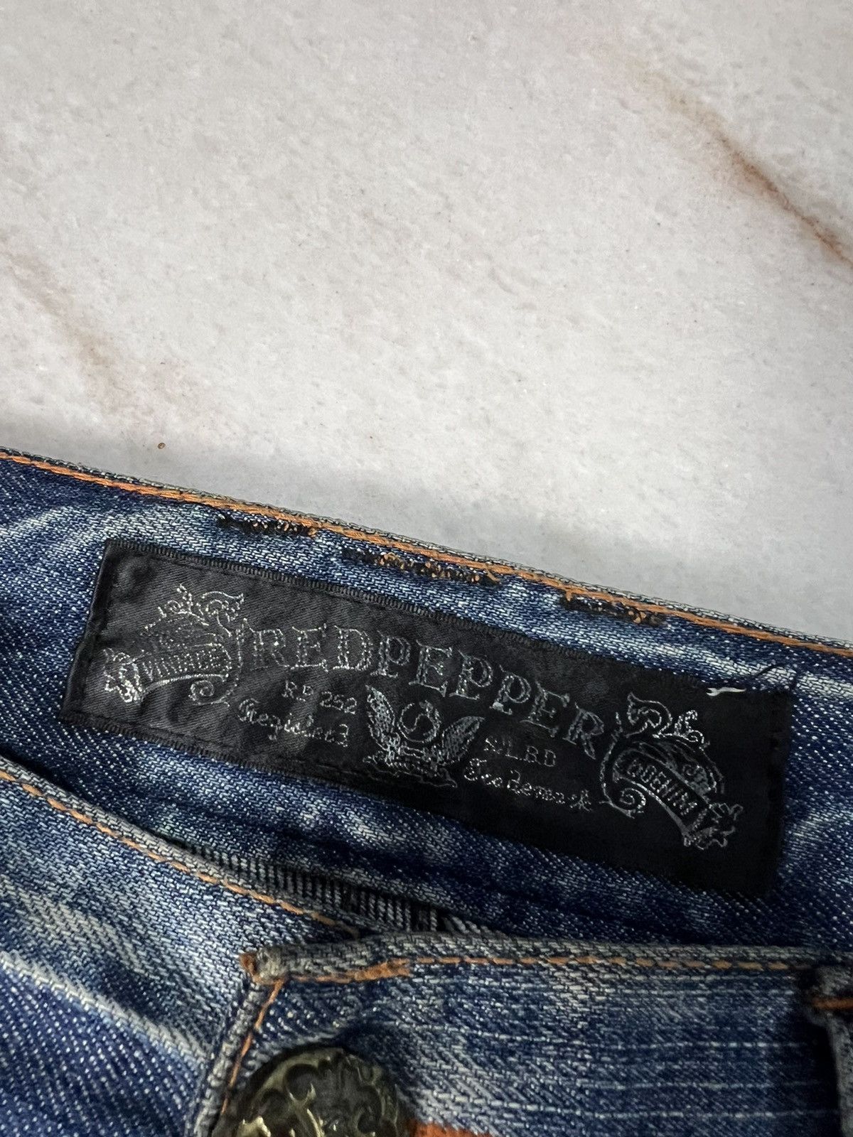 If Six Was Nine × Japanese Brand × Le Grande Bleu (L.G.B.) 💥Flare💥 Crazy 90’s Style Red Pepper Denim Size US 31 - 15 Thumbnail