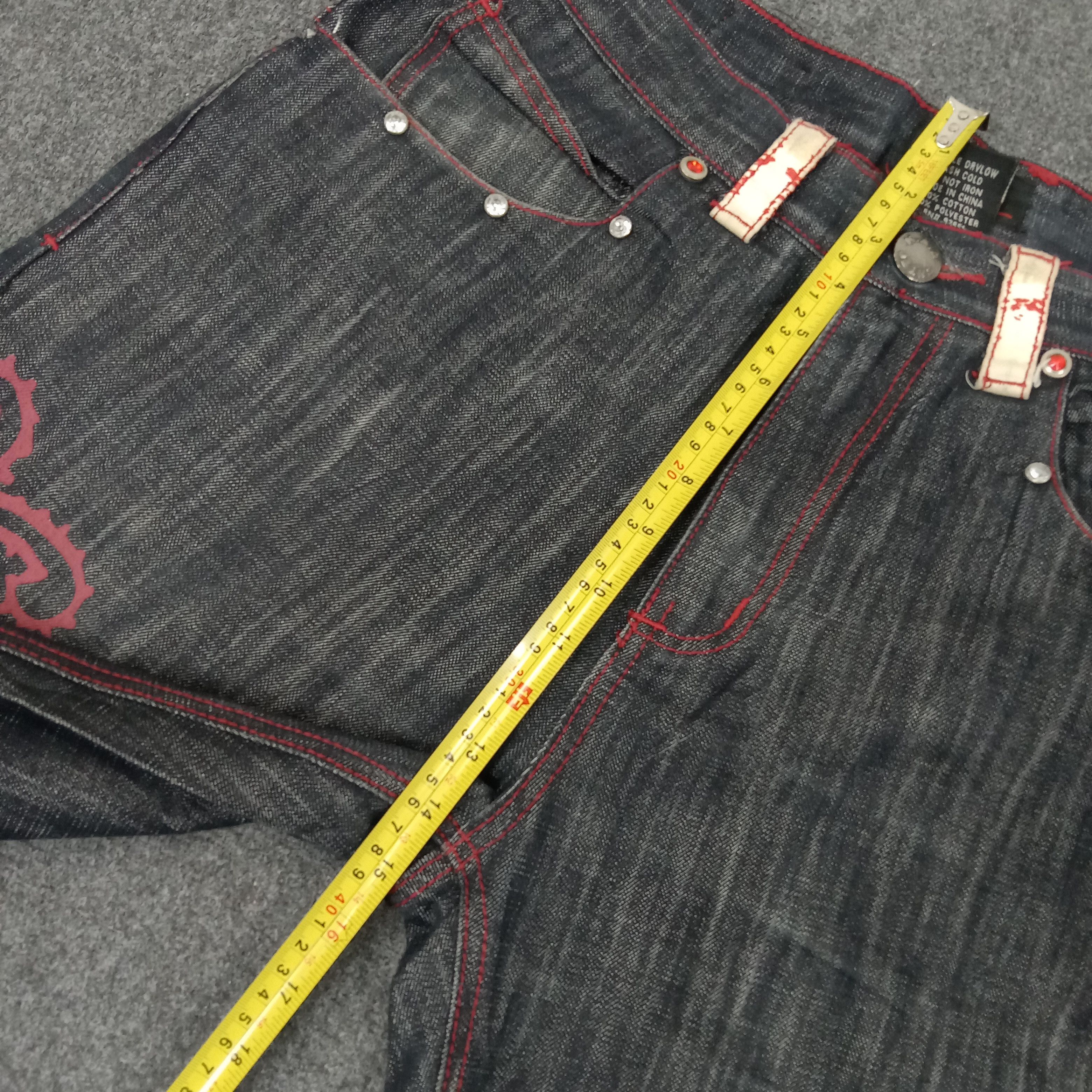 If Six Was Nine K.A.D. Japanese Streetwear Baggy Denim Jeans c235n2 Size US 34 / EU 50 - 11 Thumbnail