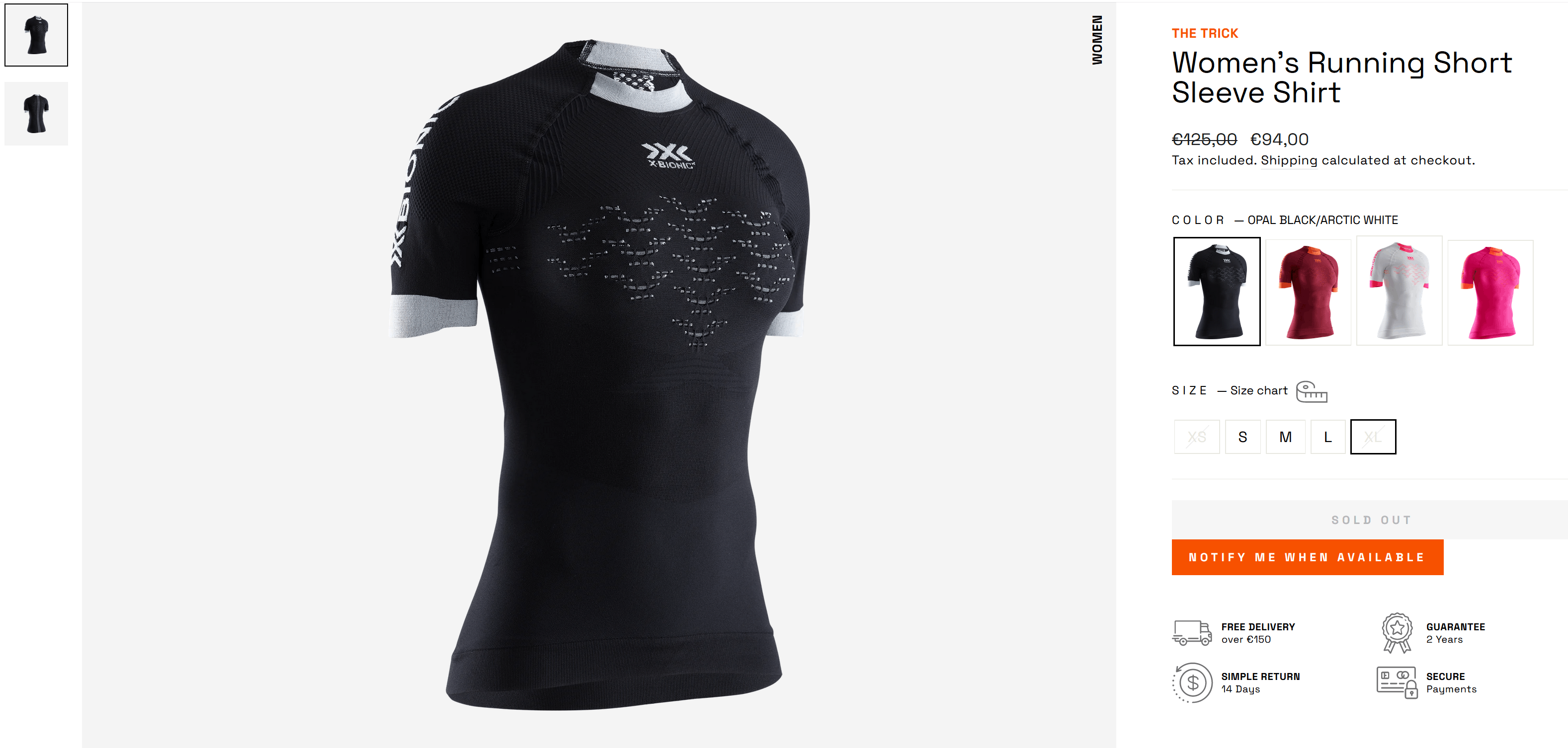 Sports Specialties X-Bionic The Trick Run Compression High-Tech Shirt Jersey Size M / US 6-8 / IT 42-44 - 7 Thumbnail