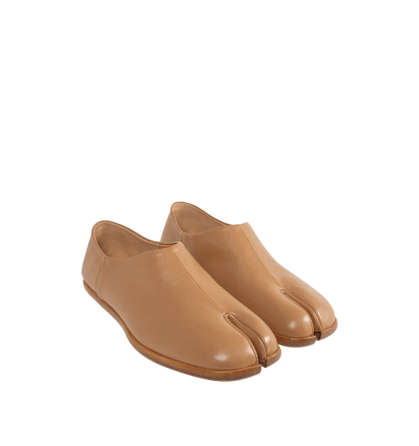 Maison Margiela o1h1sh11225 Tabi Babouche Shoe in Beige Size US 7 / IT 37 - 2 Thumbnail