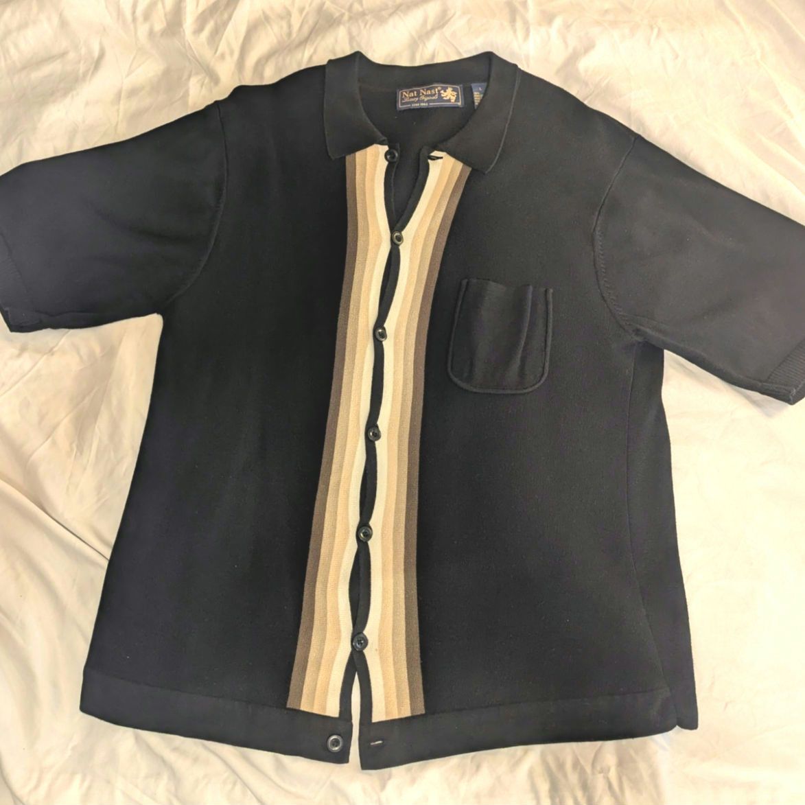 Nat Nast Nat Nast Retro Bowling Cholo style Pima Cotton Shirt Large Size US L / EU 52-54 / 3 - 1 Thumbnail