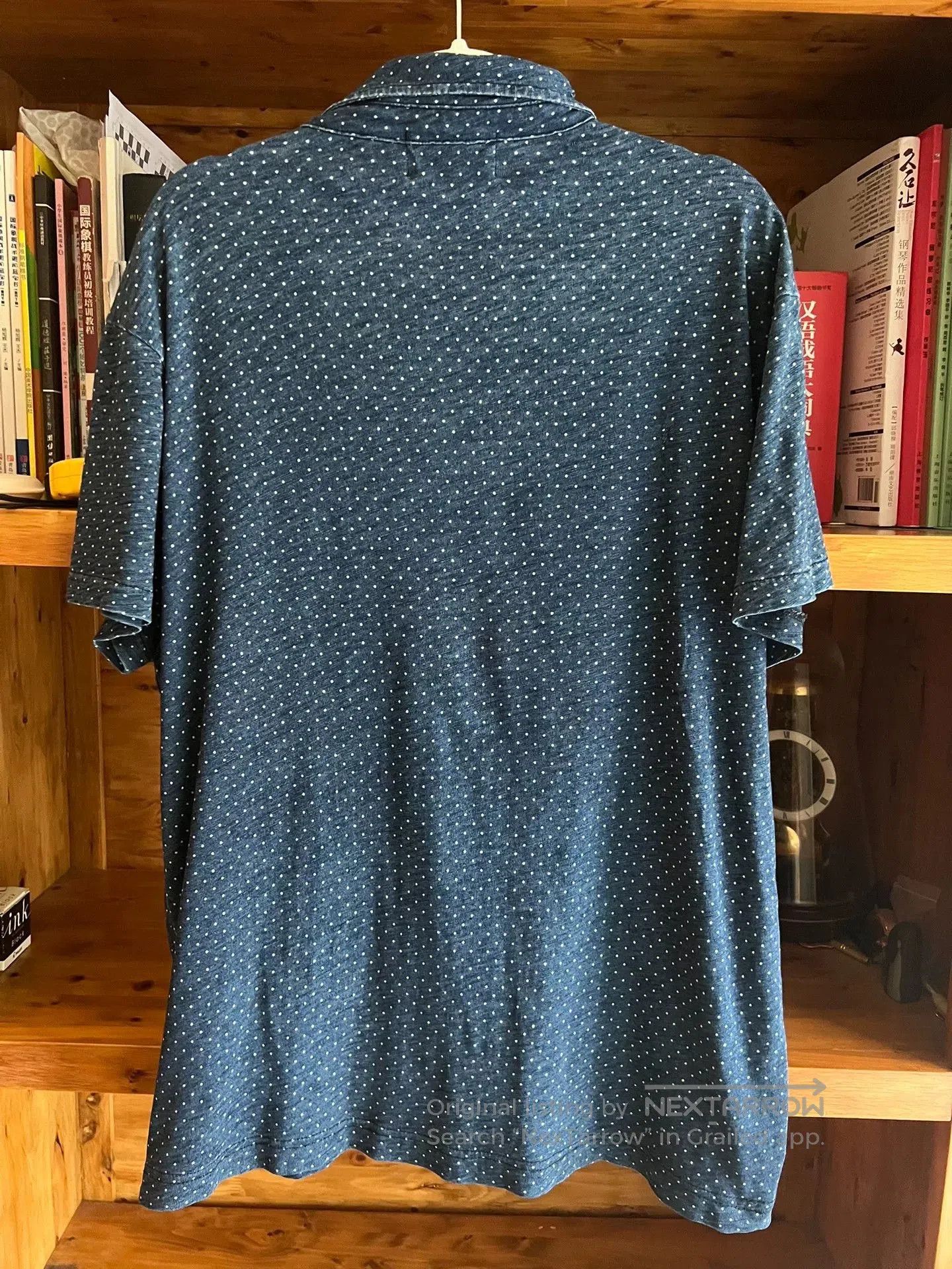 RRL Ralph Lauren RRL Indigo Polka Dot Short Sleeve Tee. Size US L / EU 52-54 / 3 - 4 Thumbnail