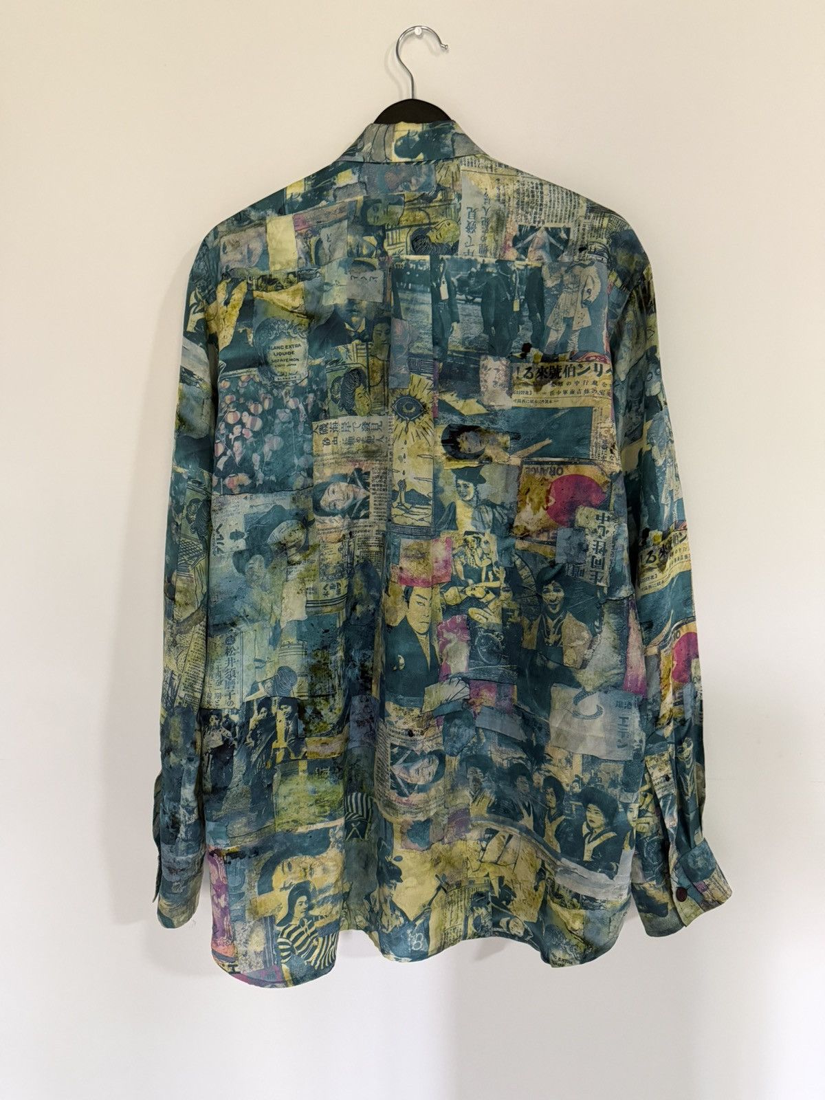 Yohji Yamamoto SS2004 Runway Taisho Portrait Silk Shirt Size US XL / EU 56 / 4 - 4 Thumbnail