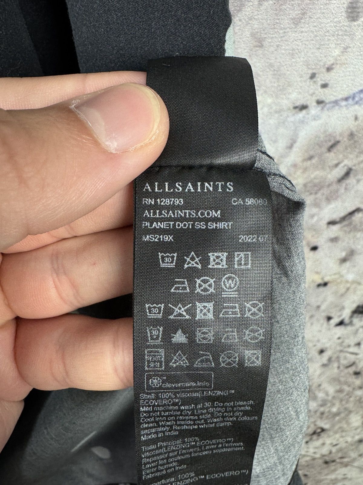 Allsaints Men’s Allsaints Planet Dot SS Shirt Button Up Streetwear Size US M / EU 48-50 / 2 - 10 Thumbnail