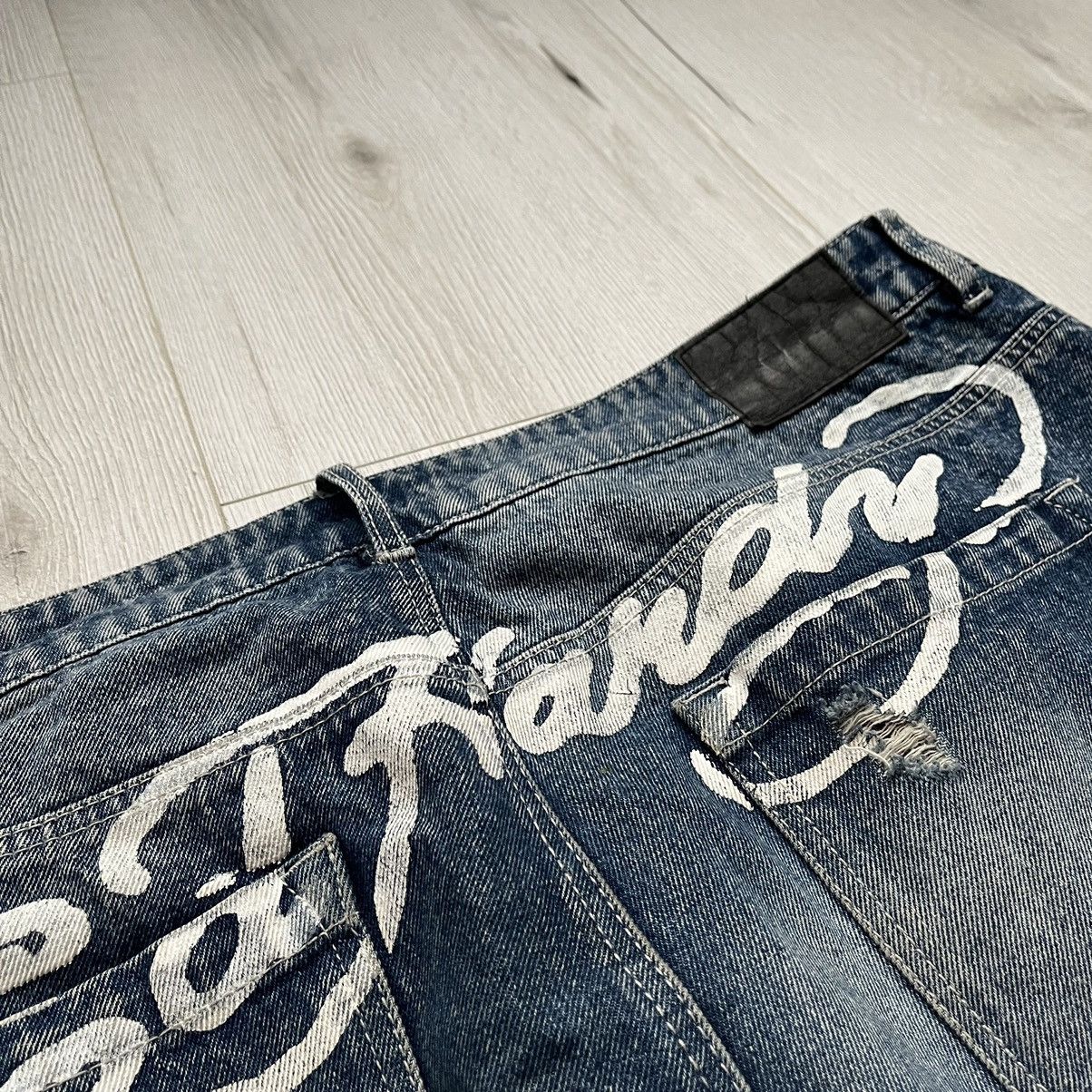 Ed Hardy × Vintage Ed Hardy Y2K Embroidered Big Logo Blue Washed Denim Jeans Size US 40 / EU 56 - 5 Thumbnail