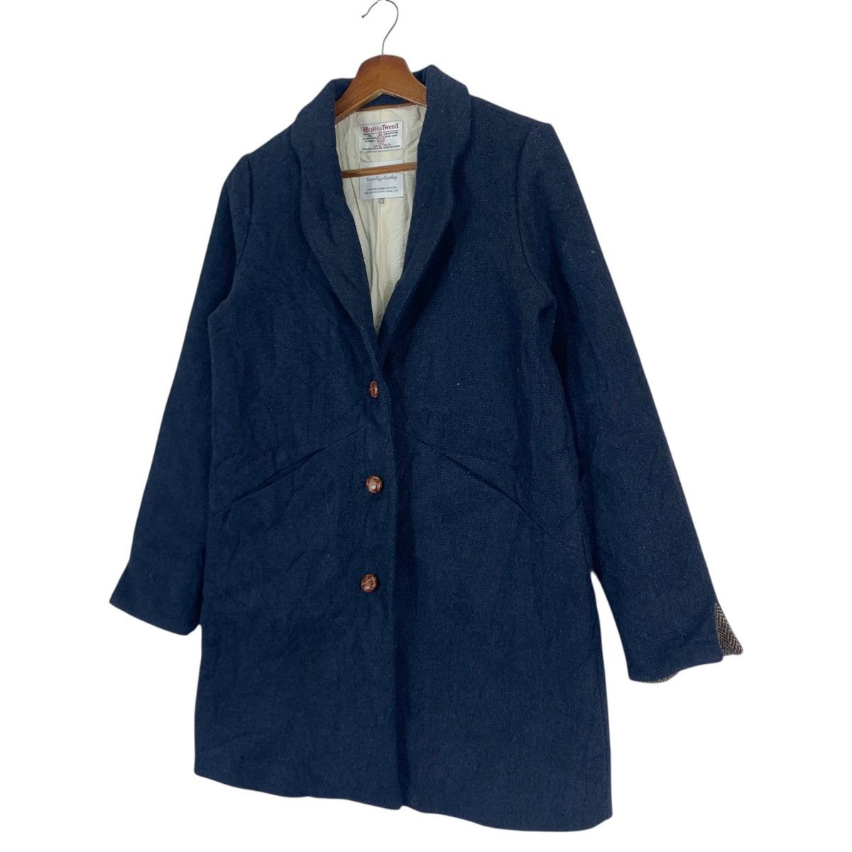 Harris Tweed Vintage Harris Tweed Sevendays Sunday Long Coat Jacket Size US L / EU 52-54 / 3 - 3 Thumbnail
