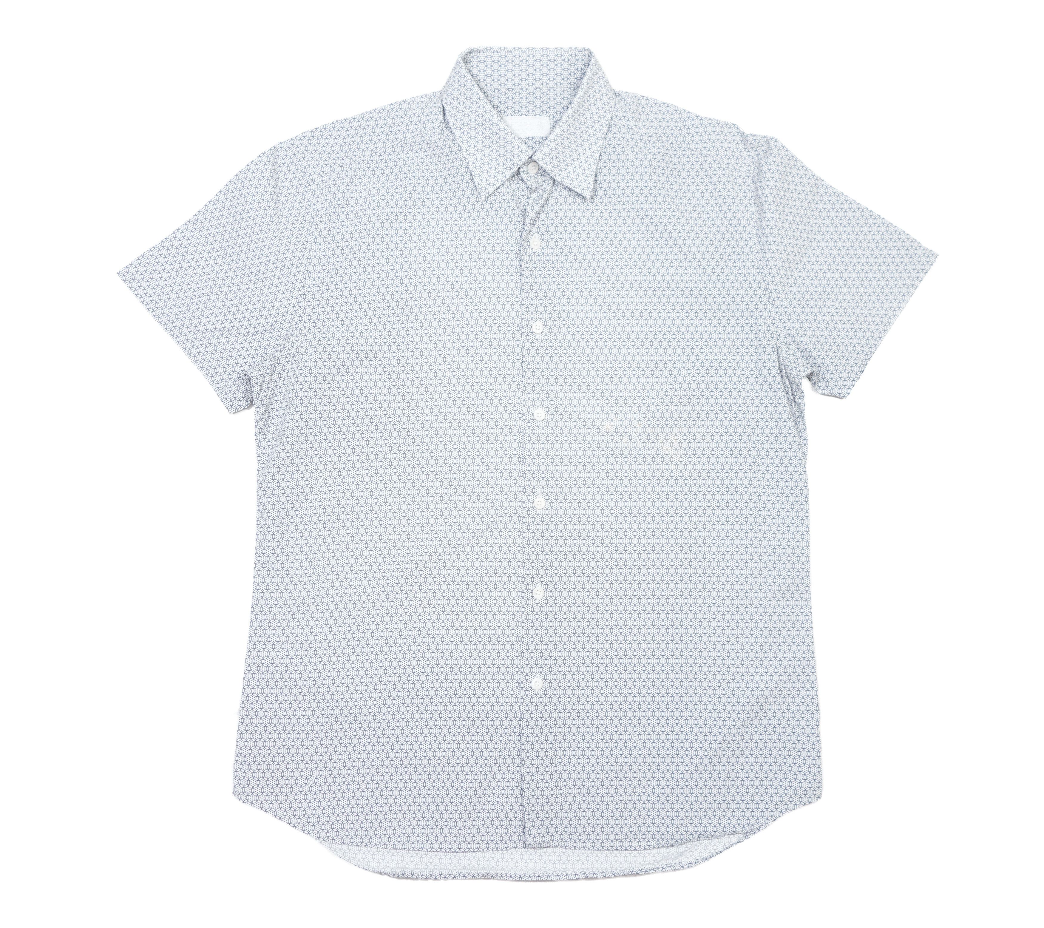 Prada Short Sleeve Button-Up Shirt Geometric Pattern Size US L / EU 52-54 / 3 - 1 Thumbnail