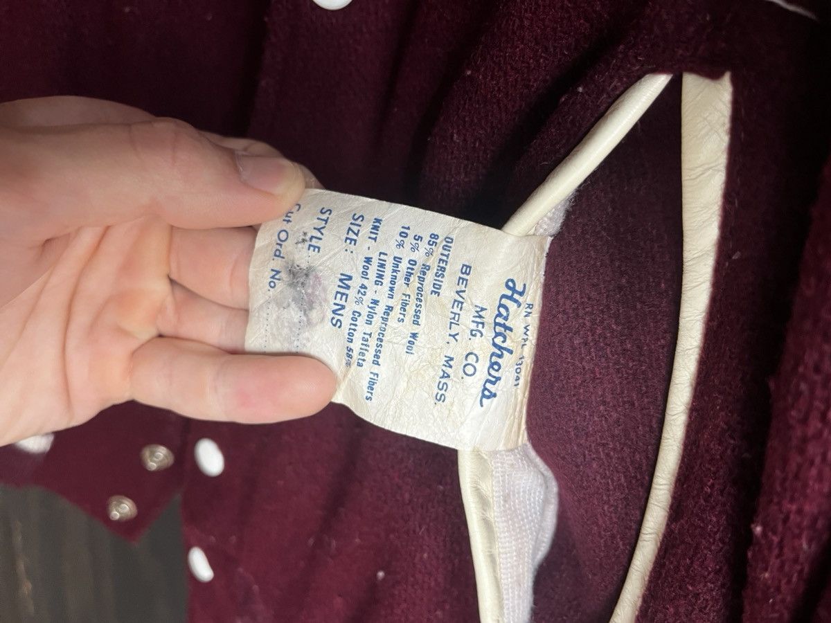 Vintage 1960s Red Maroon/White Varsity jacket Size US M / EU 48-50 / 2 - 3 Thumbnail