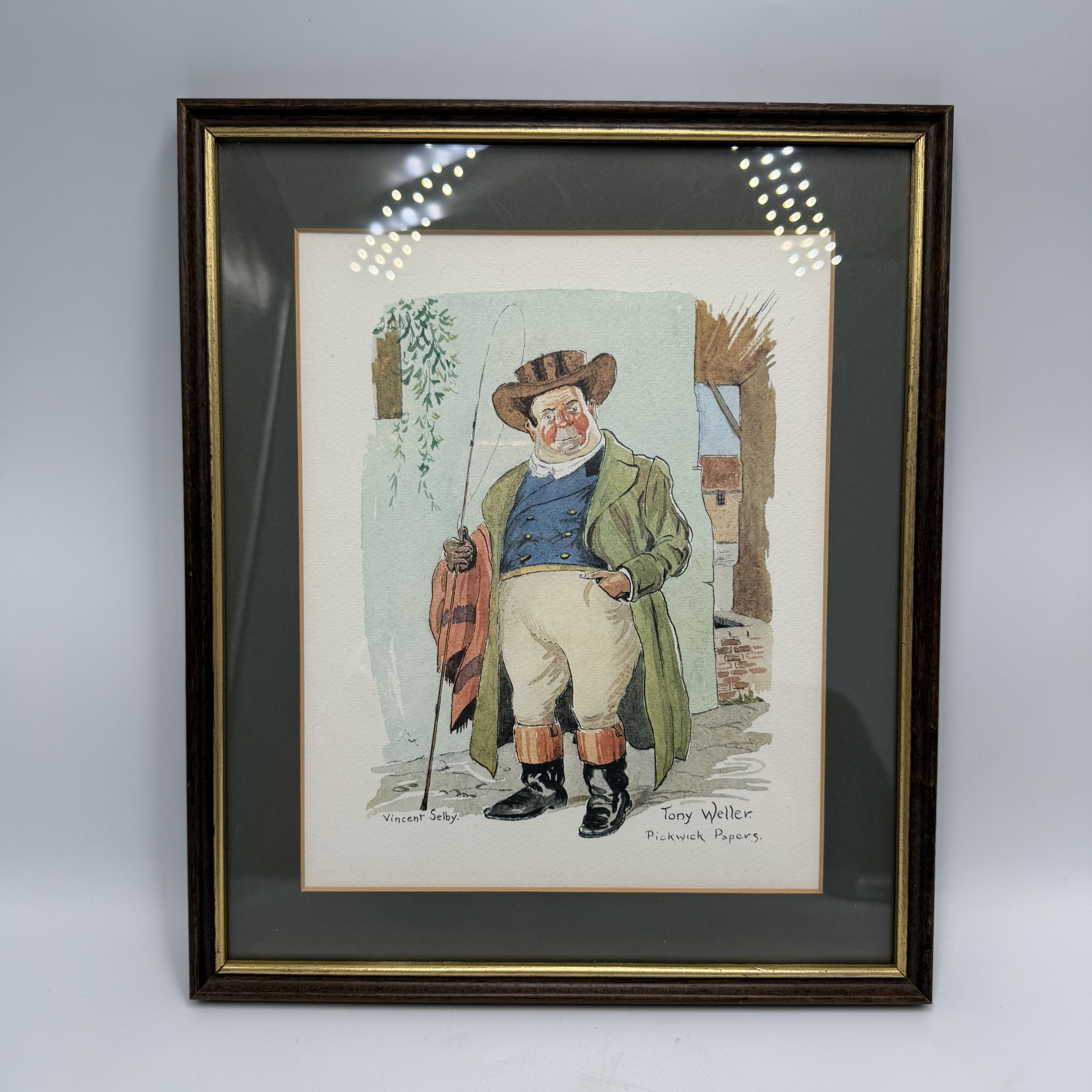 Vintage Vintage Framed Tony Weller Print Pickwick Papers Vincent Size ONE SIZE - 1 Thumbnail