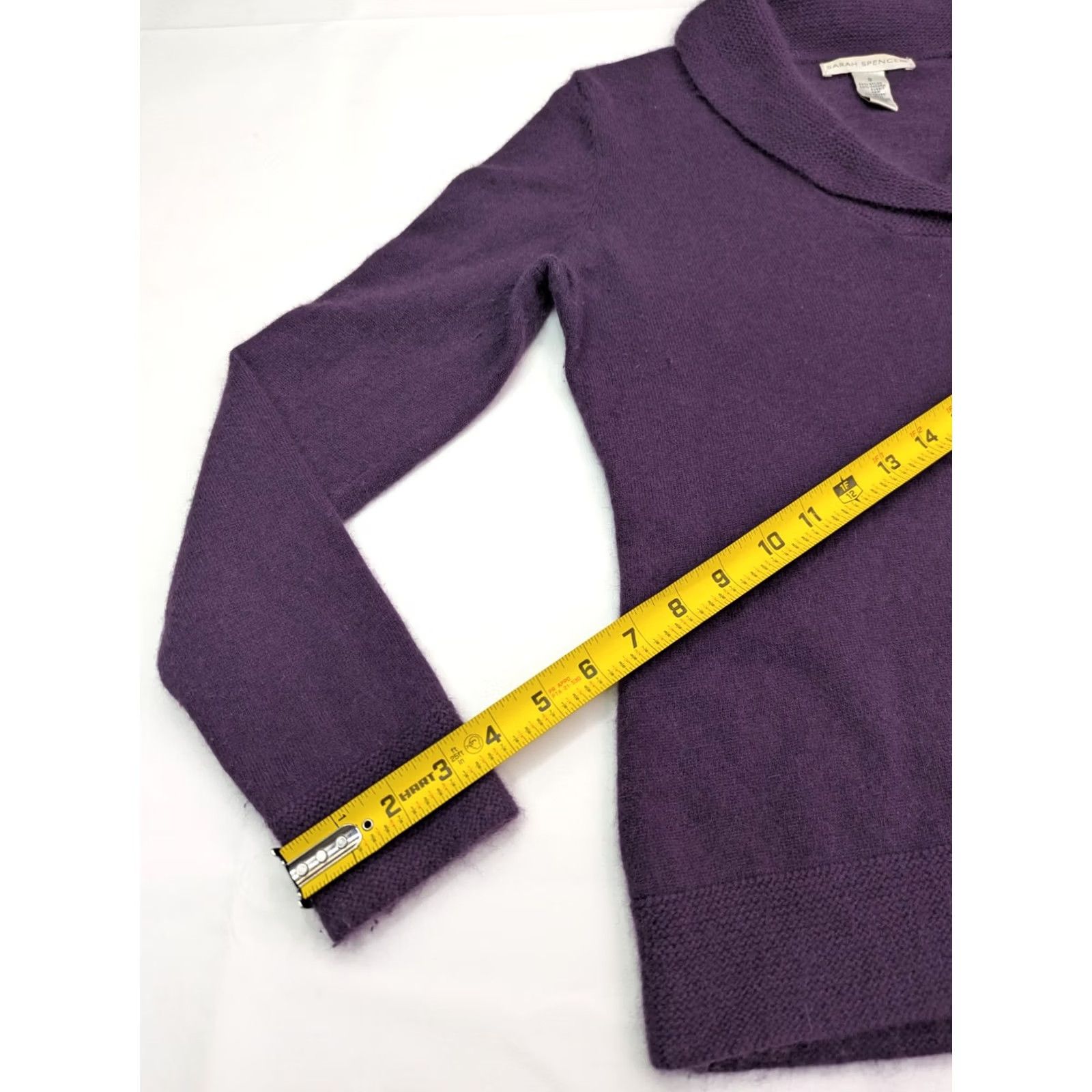 Vintage VINTAGE Sarah Spencer Angora Wool Blend Cardigan Sweater, Women S, Purple, 90s Holiday, Long Sleeve, Button, Knit, Casual Womens Size S / US 4 / IT 40 - 4 Thumbnail