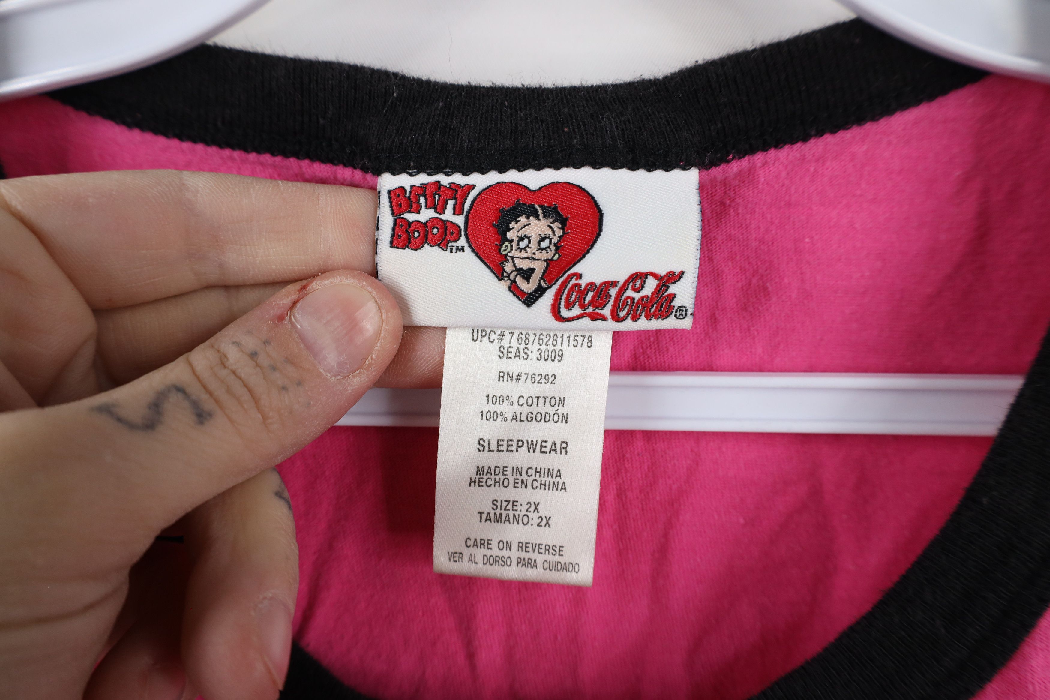 Vintage Vintage Y2K Betty Boop x Coca Cola Night Gown Sleep T-Shirt Size XXL / US 16-18 / IT 52-54 - 6 Thumbnail