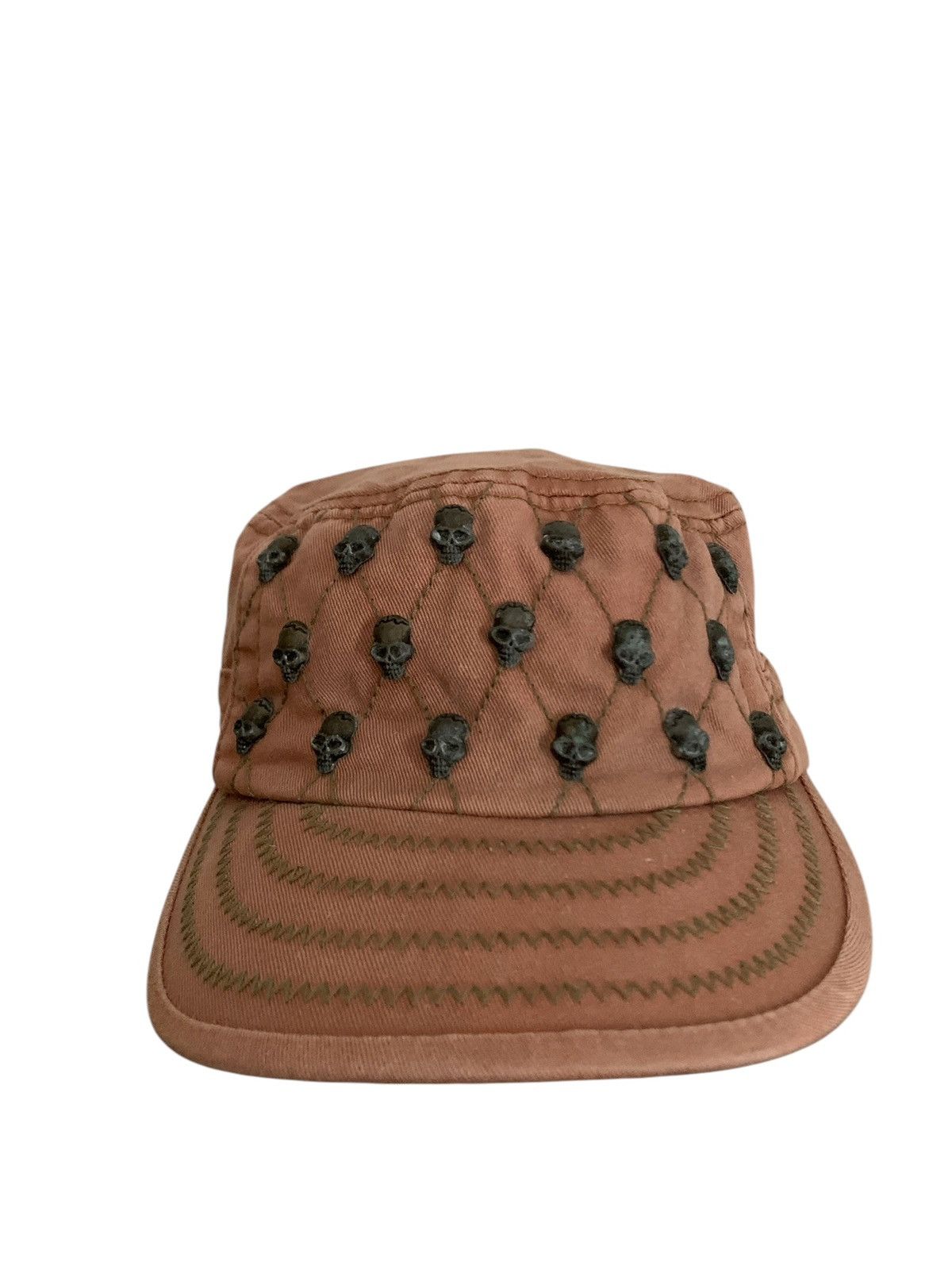 Yasuyuki Ishii JAPANESE SKULL STUDDED GOTHIC CADET HAT PUNK GRUNGE VKEI Size ONE SIZE - 4 Thumbnail