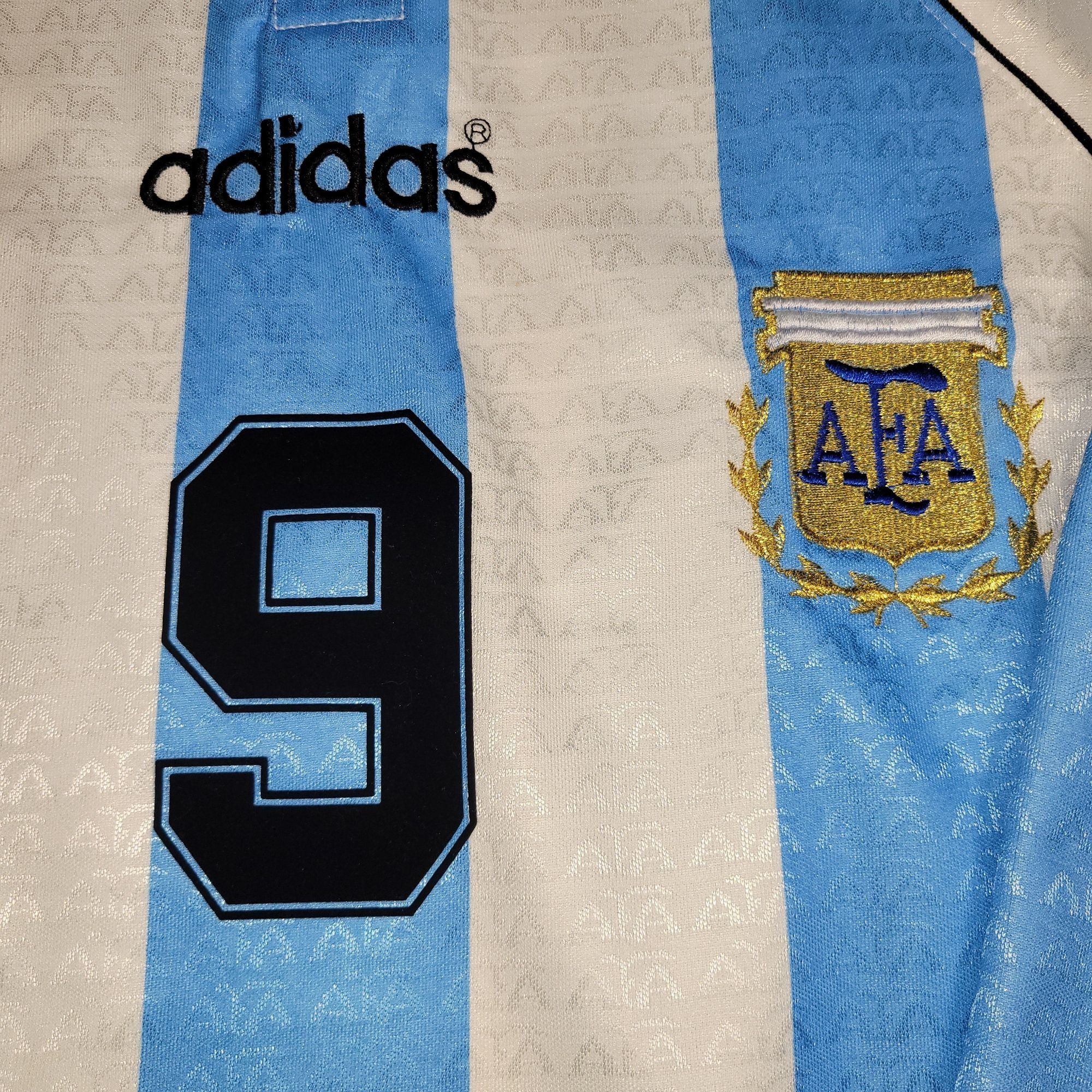 Adidas Batistuta Argentina 1996 1997 COPA AMERICA Soccer Jersey L Size US L / EU 52-54 / 3 - 4 Thumbnail