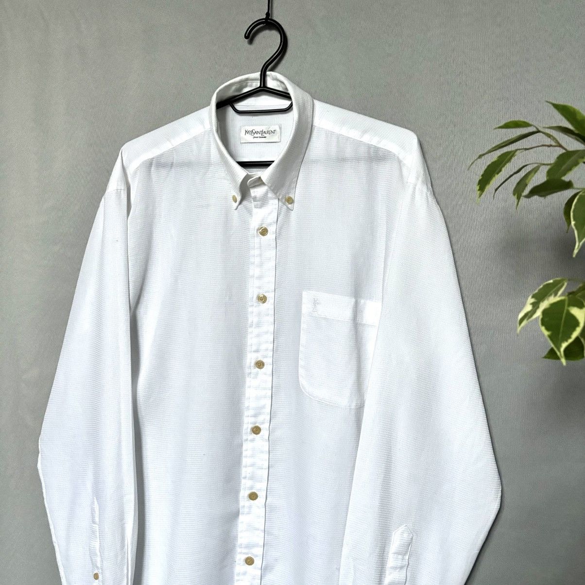 Yves Saint Laurent Yves Saint Laurent luxury shirt button up white vintage rare Size US M / EU 48-50 / 2 - 4 Thumbnail