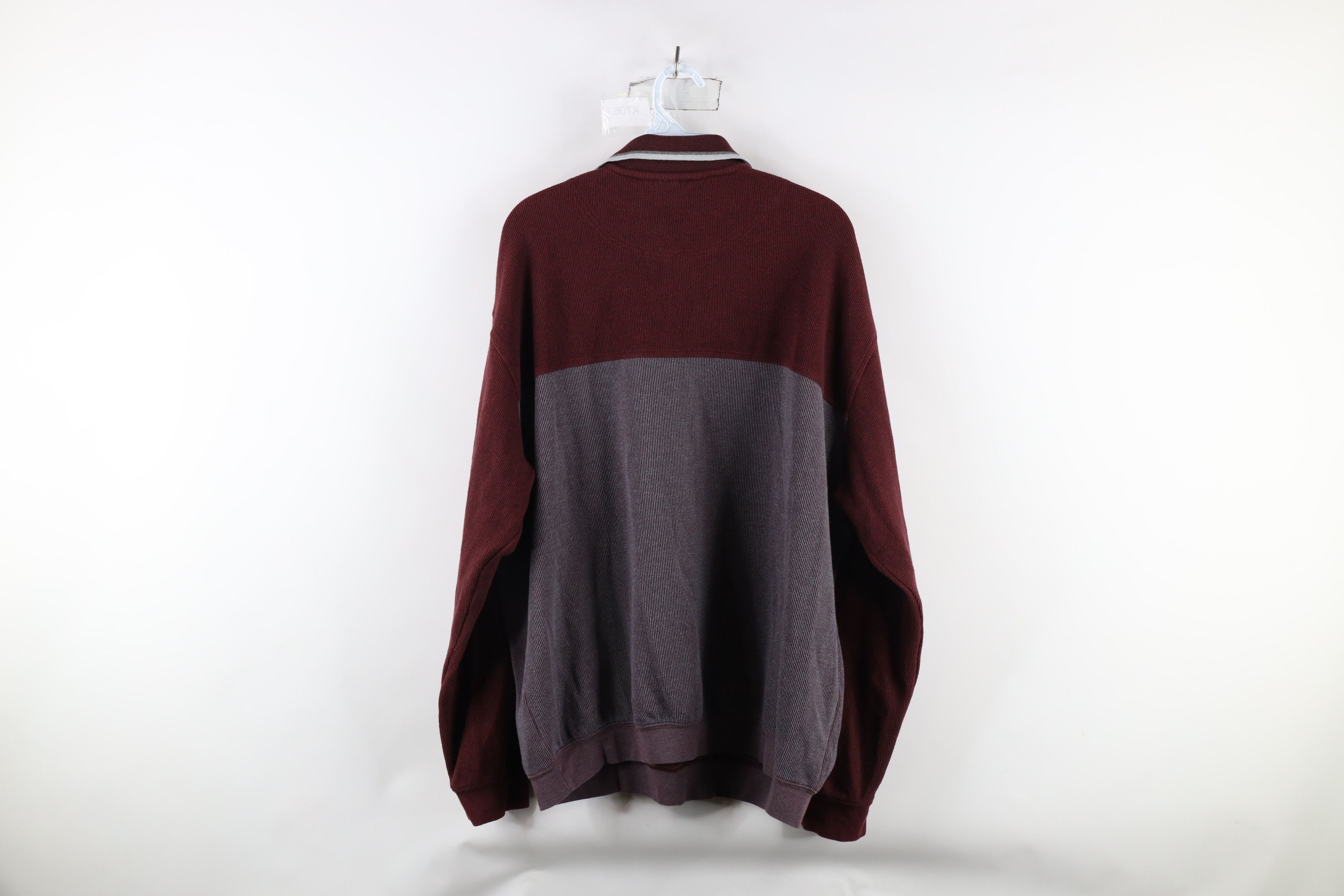 Vintage Vintage 90s Streetwear Ribbed Knit Long Sleeve Pullover Polo Size US XL / EU 56 / 4 - 6 Thumbnail