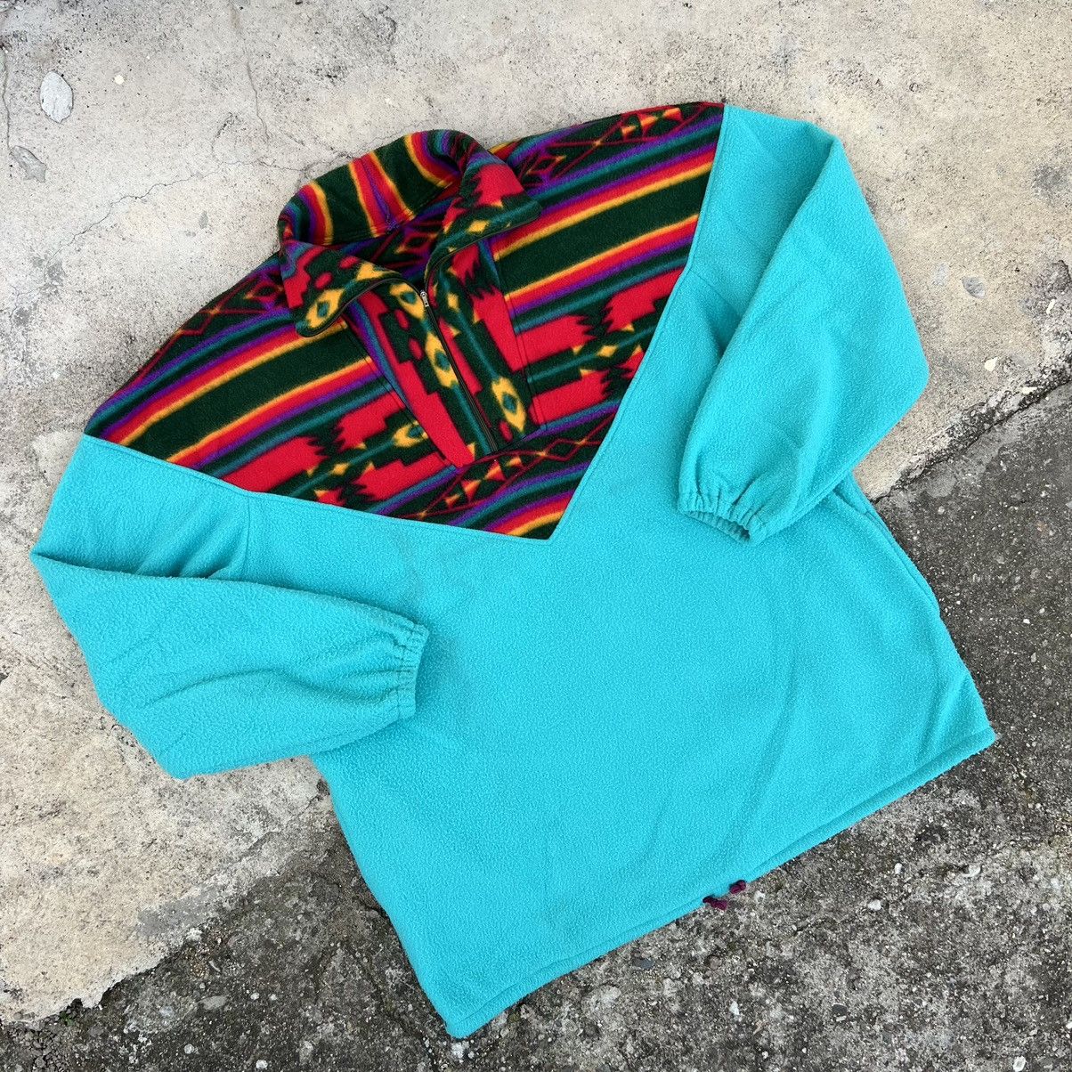 Adidas × Vintage 90s Retro Logo Vintage Y2K Oversized Fleece Jacket Size US L / EU 52-54 / 3 - 2 Thumbnail