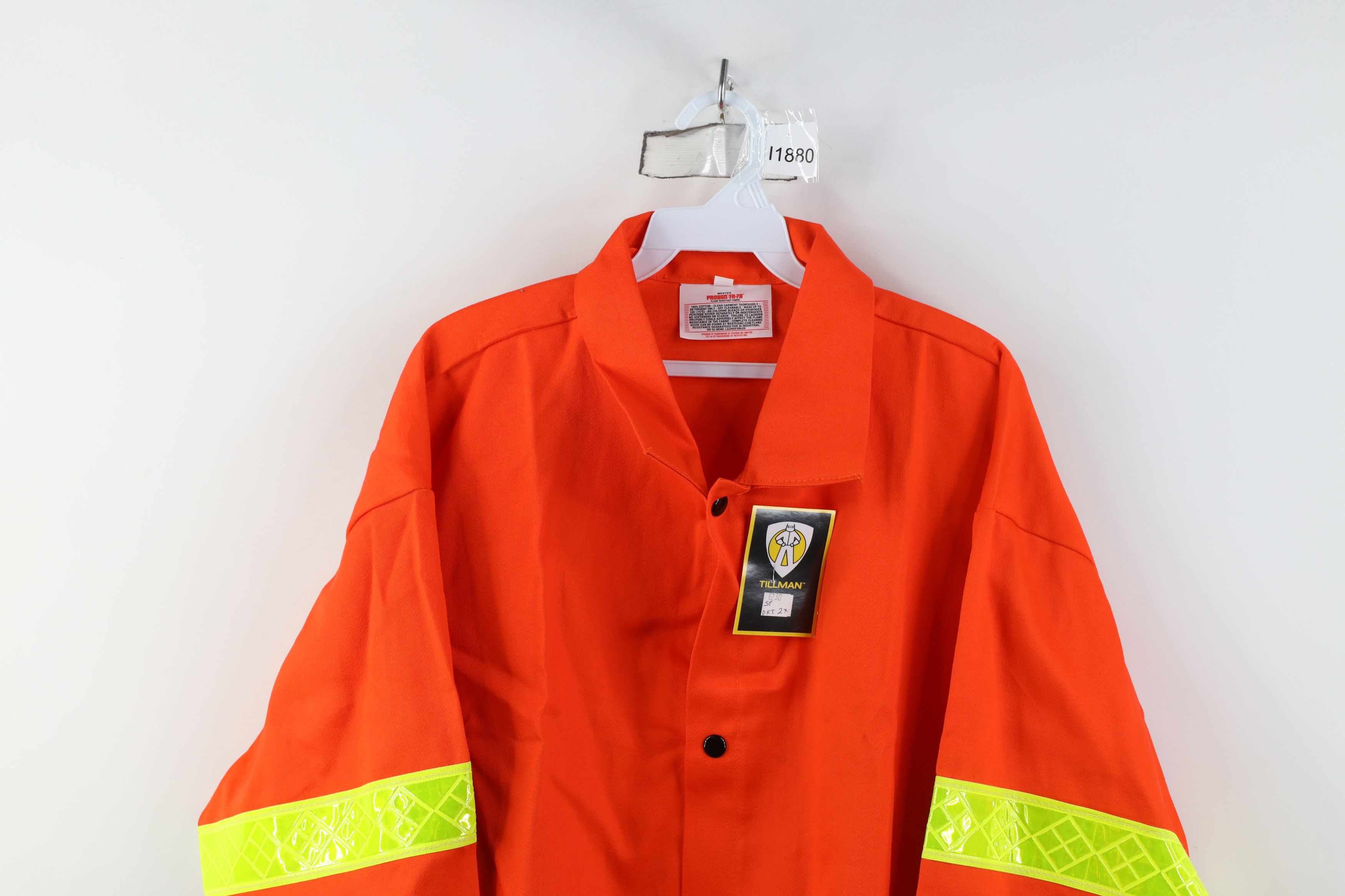 Deadstock Vintage 90s Streetwear Fire Flame Resistant Jacket