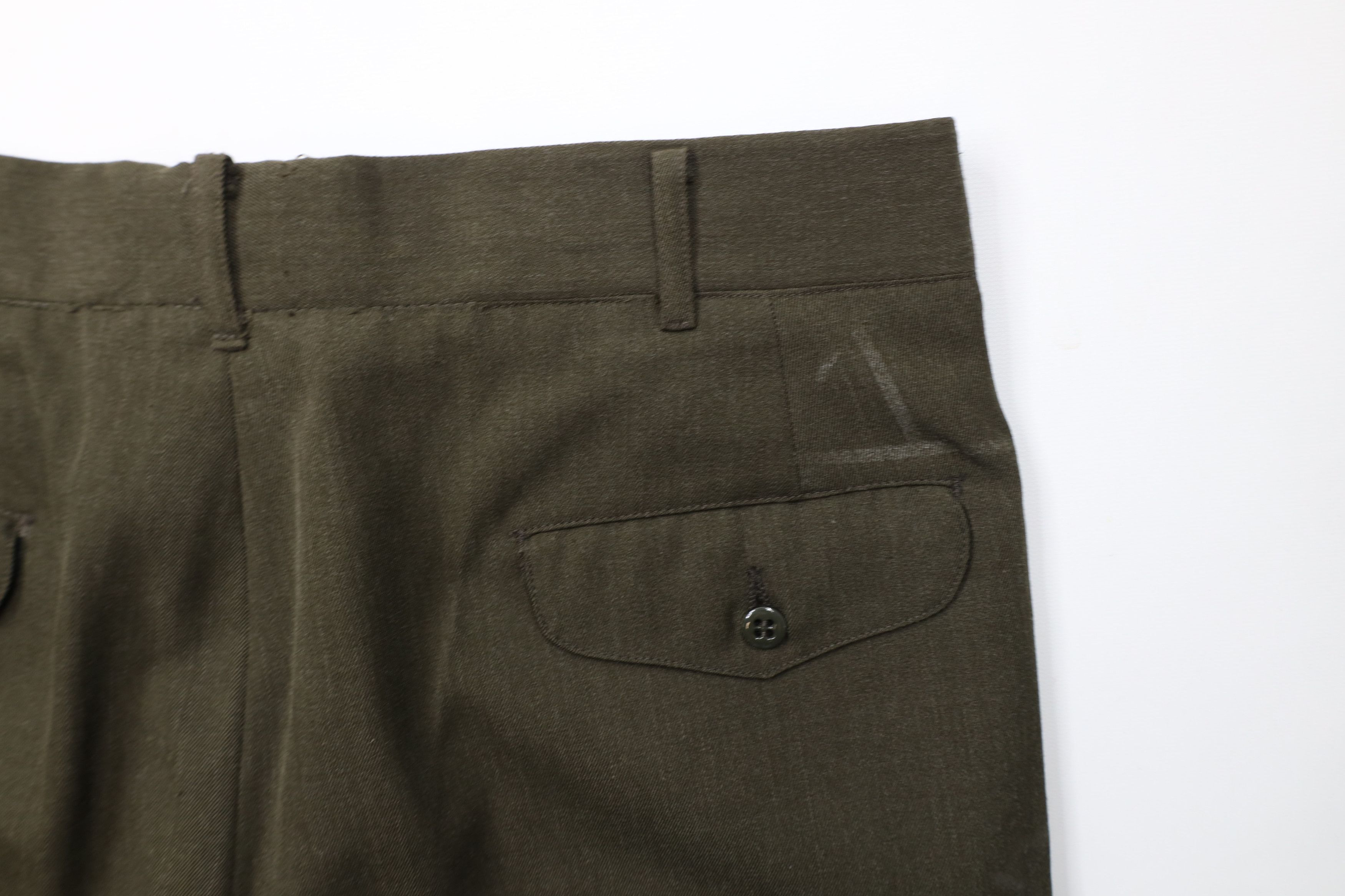 Vintage Vintage 90s Military Wool Blend Wide Leg Trousers Pants USA Size US 34 / EU 50 - 13 Thumbnail