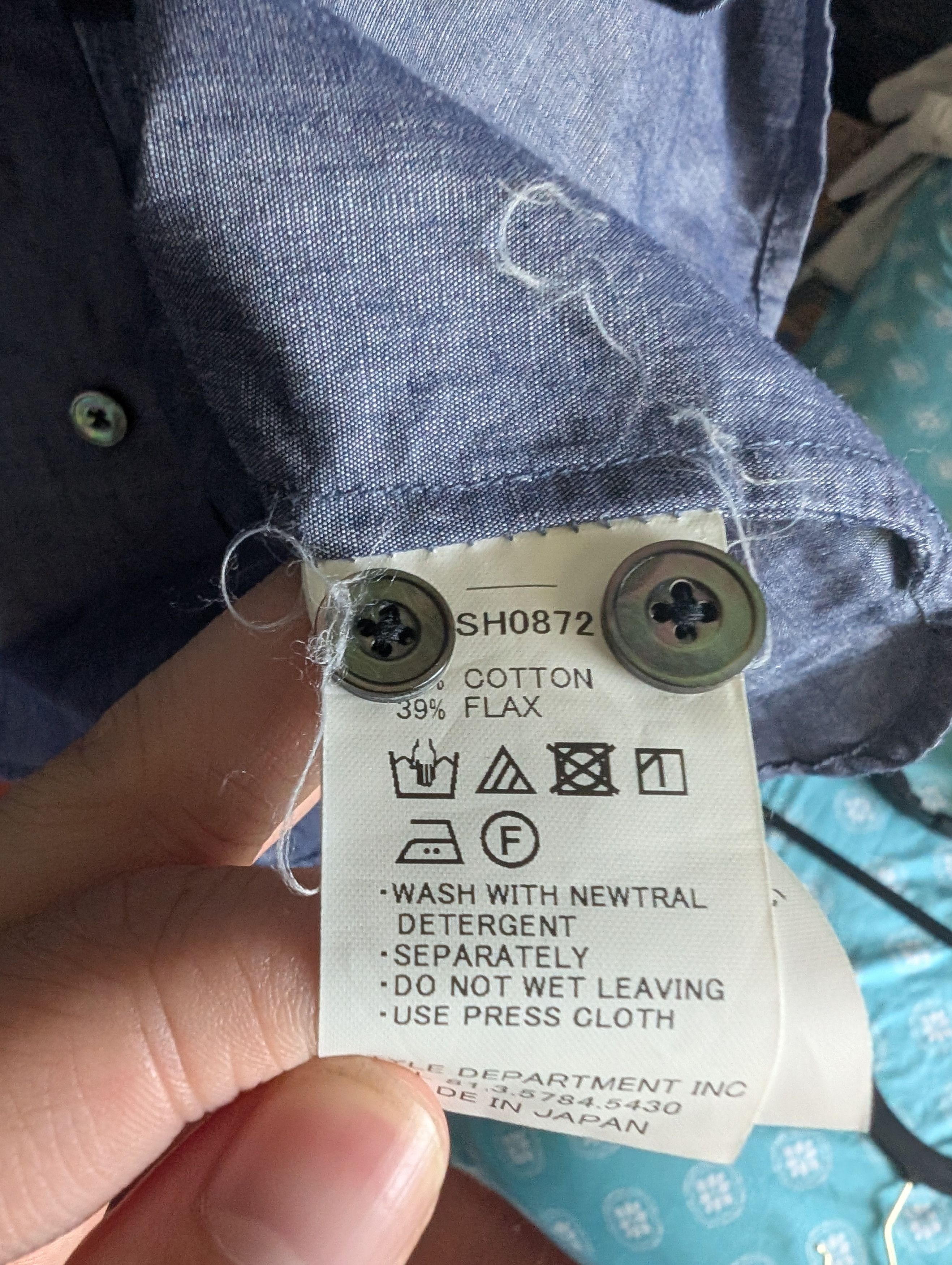 STILL BY HAND Linen cotton chambray shirt Size US M / EU 48-50 / 2 - 4 Thumbnail