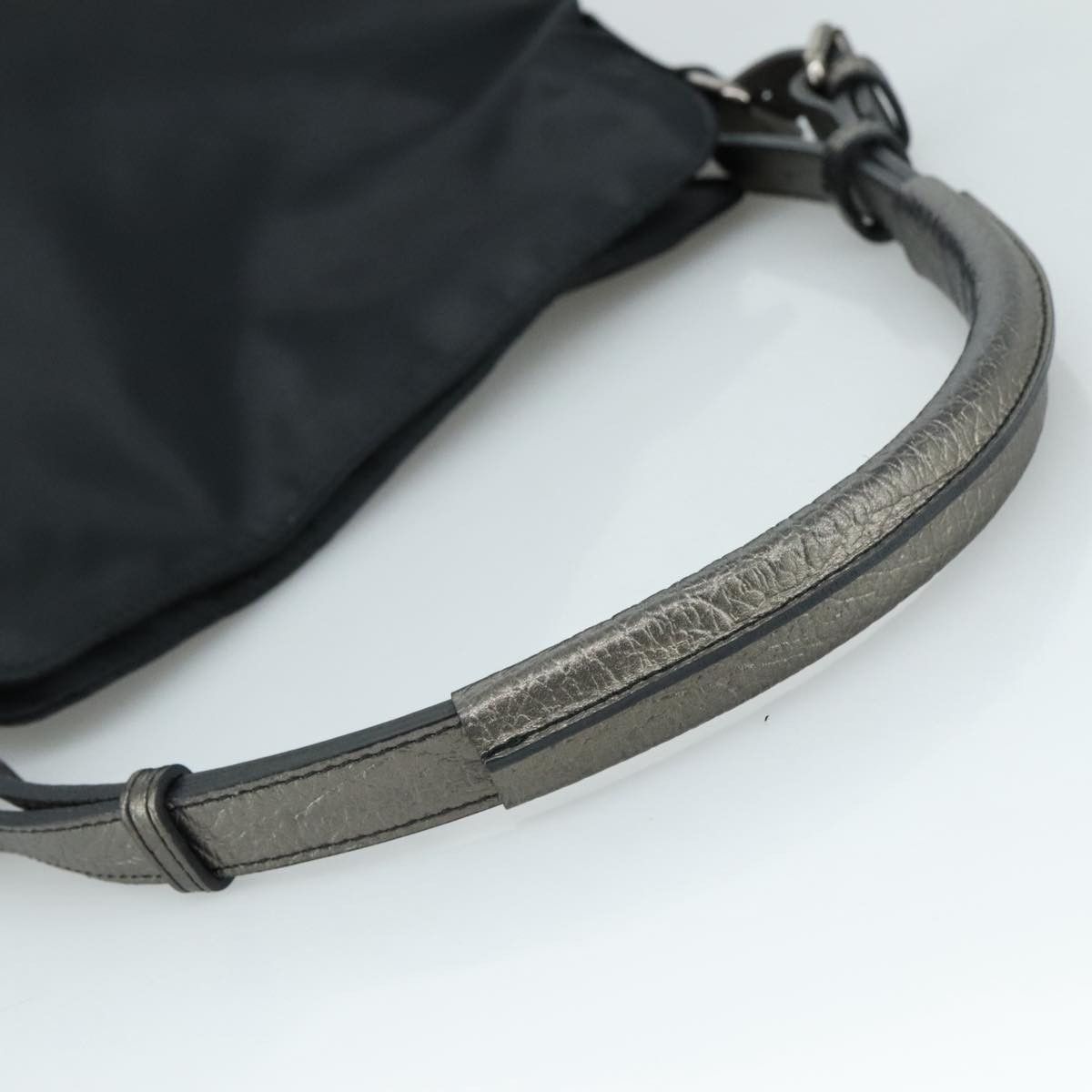 Burberry Burberry Shoulder Bag Nylon Leather Black Silver Size ONE SIZE - 7 Thumbnail