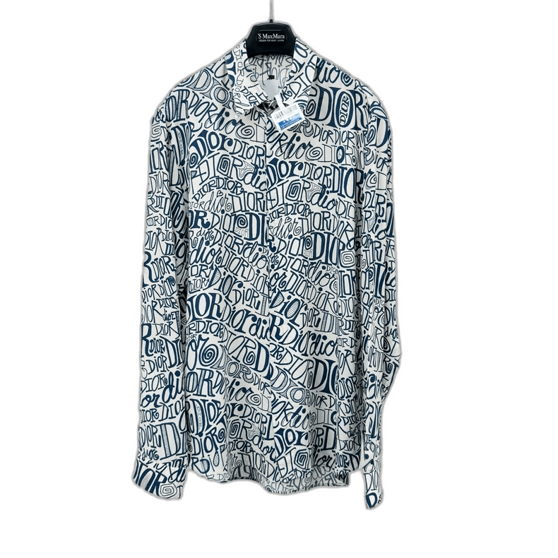 Dior Dior Stussy Collaboration All-Over Print Silk Shirt Size US XL / EU 56 / 4 - 1 Thumbnail