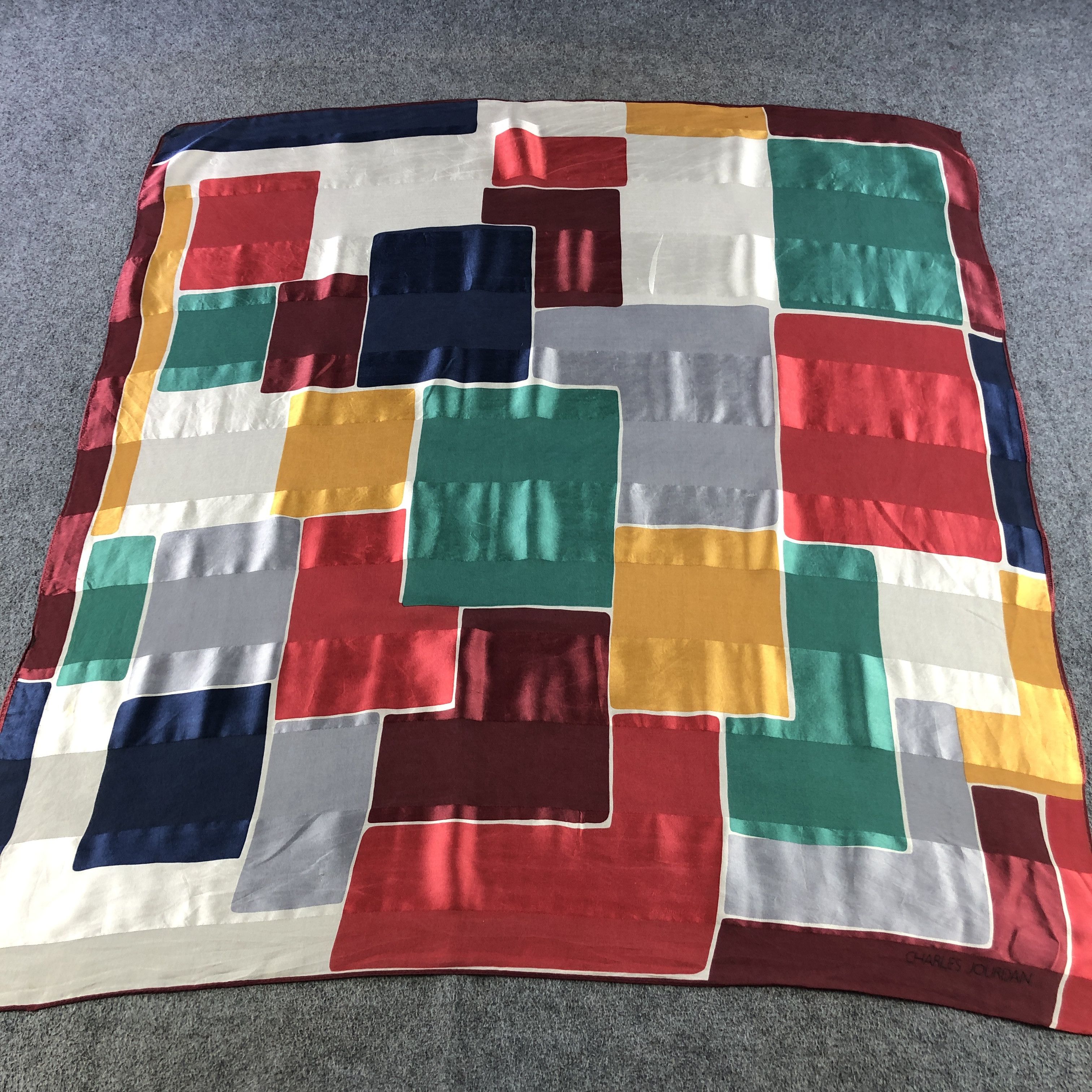 Charles Jourdan Charles Jourdan Abstract Silk Scarf M1115 Size ONE SIZE - 2 Thumbnail