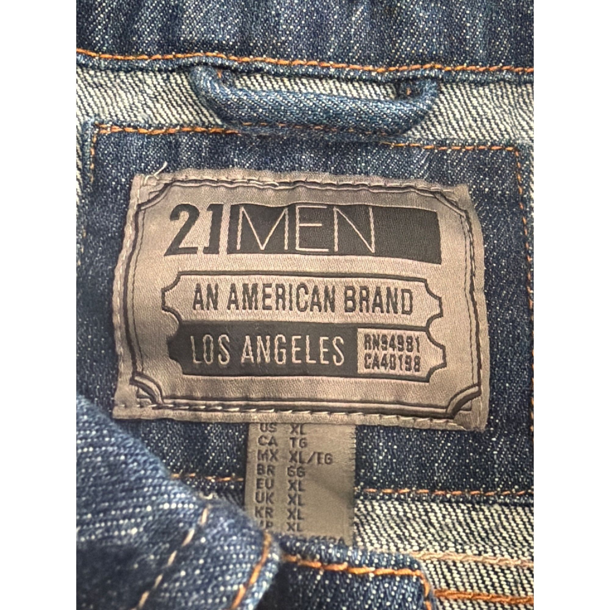 21 Men 21Men Denim Jacket Button Up Style Pocket Details American B Size US XL / EU 56 / 4 - 4 Thumbnail