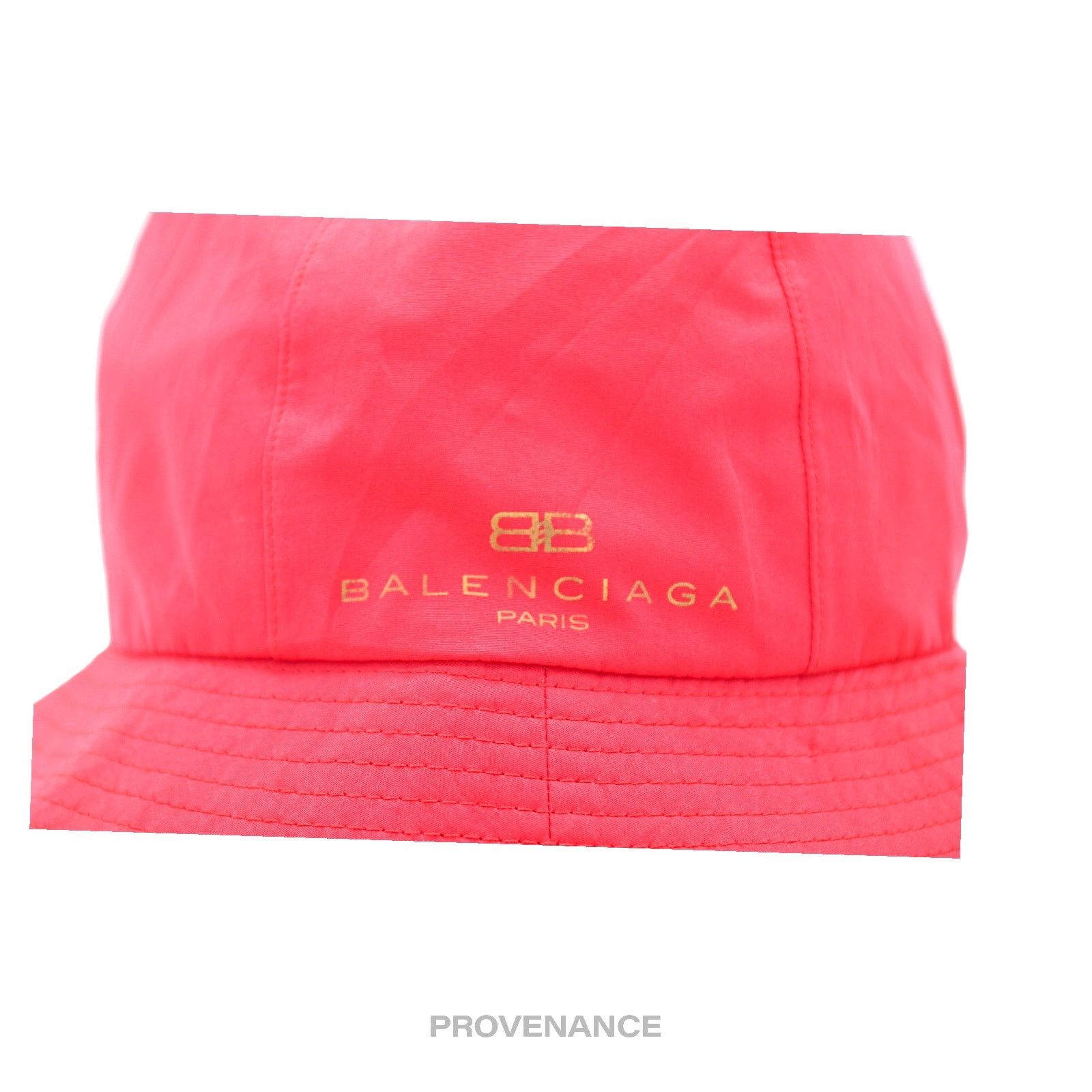 Balenciaga 🔴 Balenciaga BB Logo Embroidered Bucket Hat - Red Size ONE SIZE - 5 Thumbnail