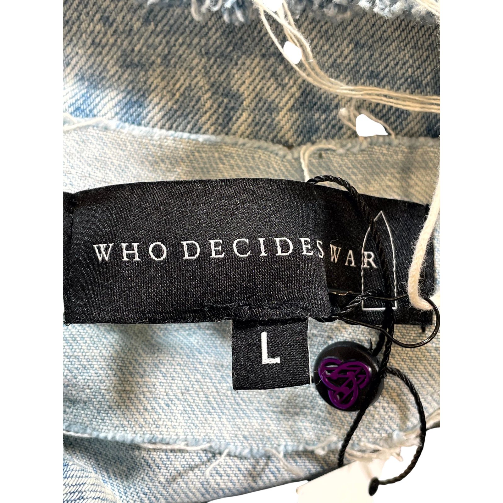 Who Decides War Who Decides War Patched Arch Repaired Denim Blue Jacket Size US L / EU 52-54 / 3 - 4 Thumbnail