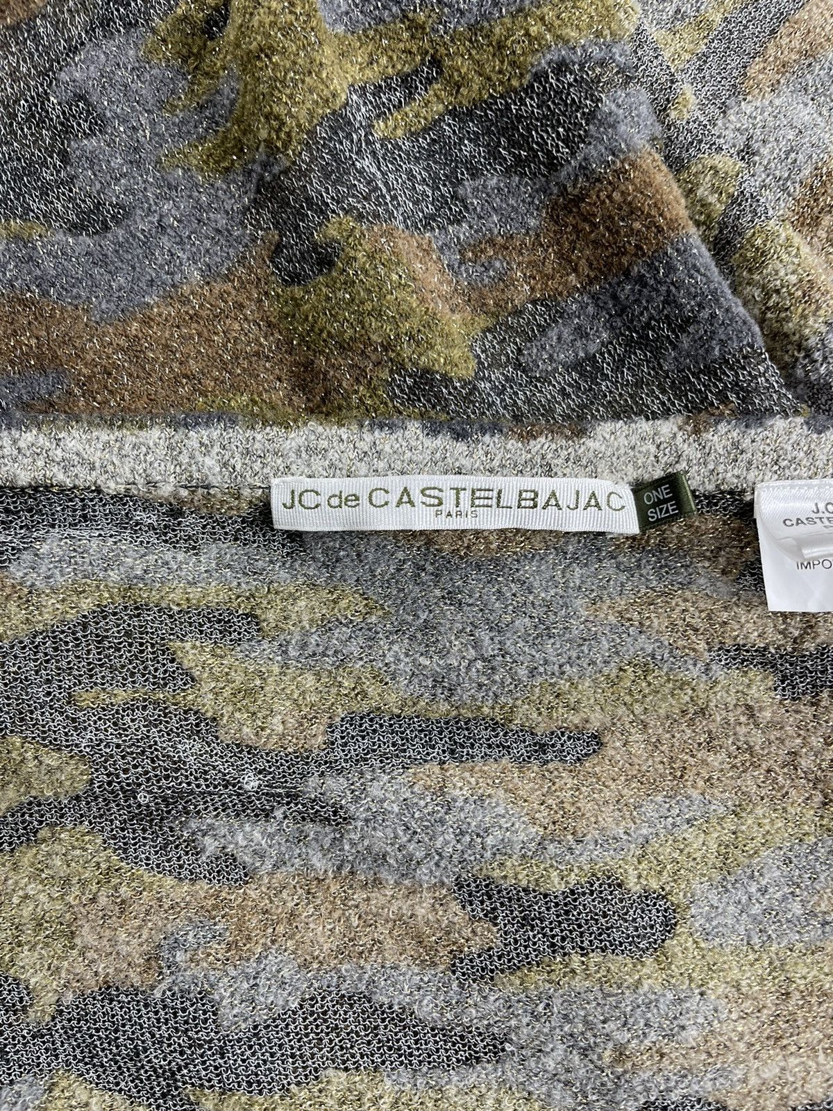 Jean Charles De Castelbajac JC de Castelbajac Paris Wool Blend Camo Scarf Camouflage Size ONE SIZE - 6 Thumbnail