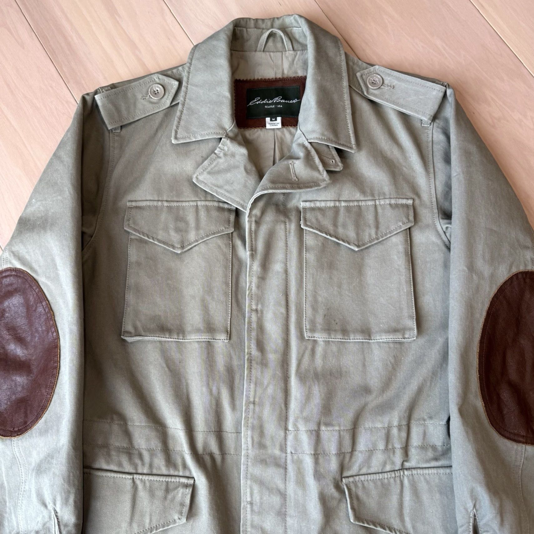 Eddie Bauer Eddie Bauer Explorer Field Coat Medium Khaki Full Zip Hunting Utility Outerwear Mens Size US M / EU 48-50 / 2 - 4 Thumbnail