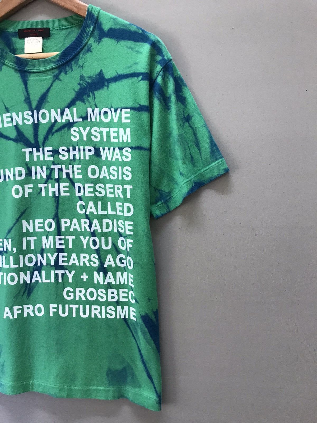 Japanese Brand Vintage Grosbec Poem Futurisme Japan Dye Tee Size US S / EU 44-46 / 1 - 3 Thumbnail