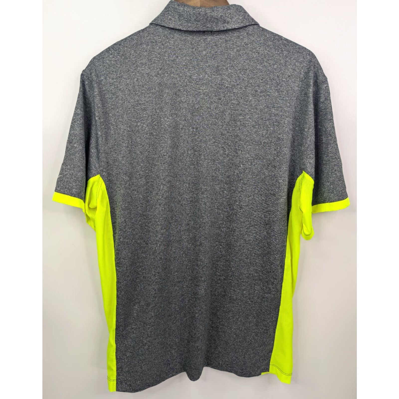Nike Nike Golf Polo Shirt Mens Large Tour Performance Short Sleeve Gray Yellow 639705 Size US L / EU 52-54 / 3 - 2 Thumbnail