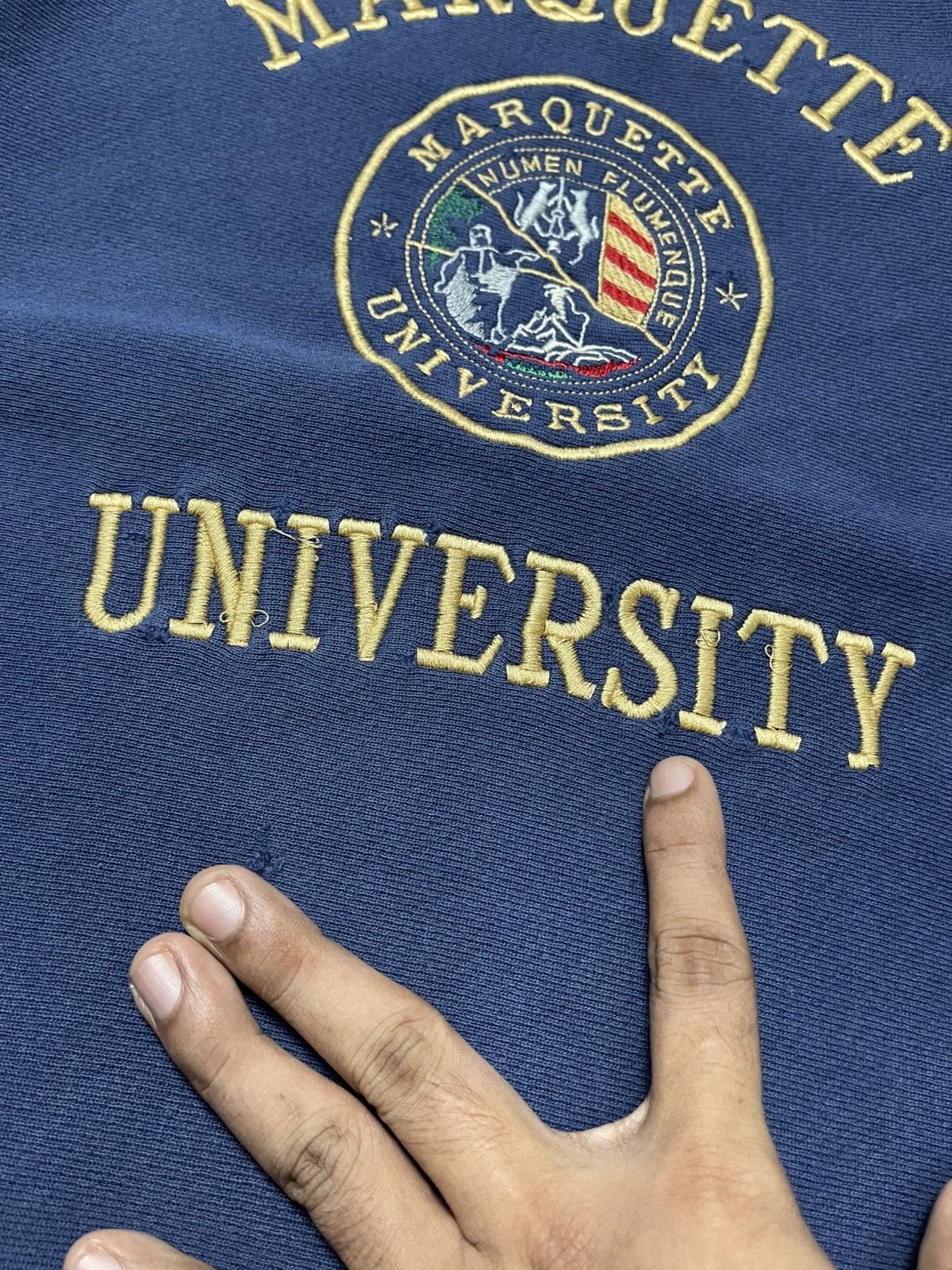 90s LEE X MARQUETTE UNIVERSITY DISTRESSED CREWNECK