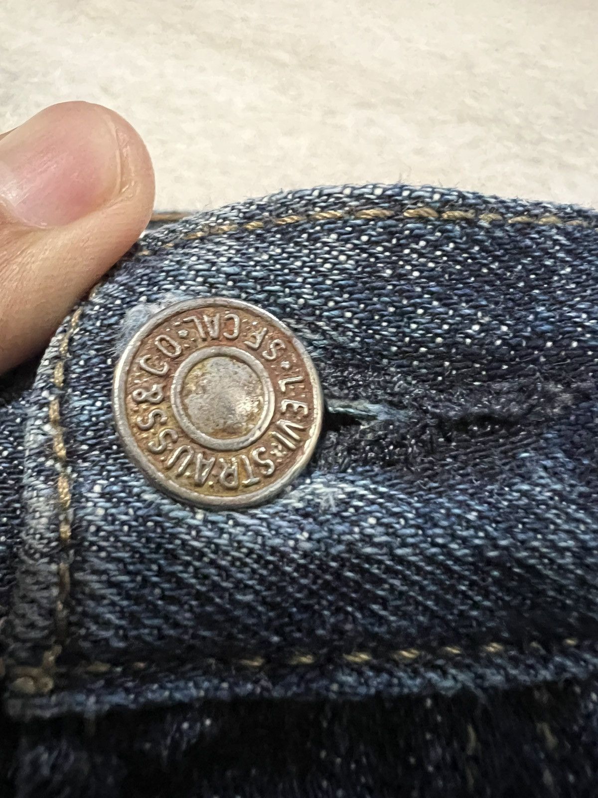 Levi's × Levi's Vintage Clothing 💥Rare 90’s style Levis 501 Kurt Corbain Distress Washed Jean Size US 31 - 9 Thumbnail